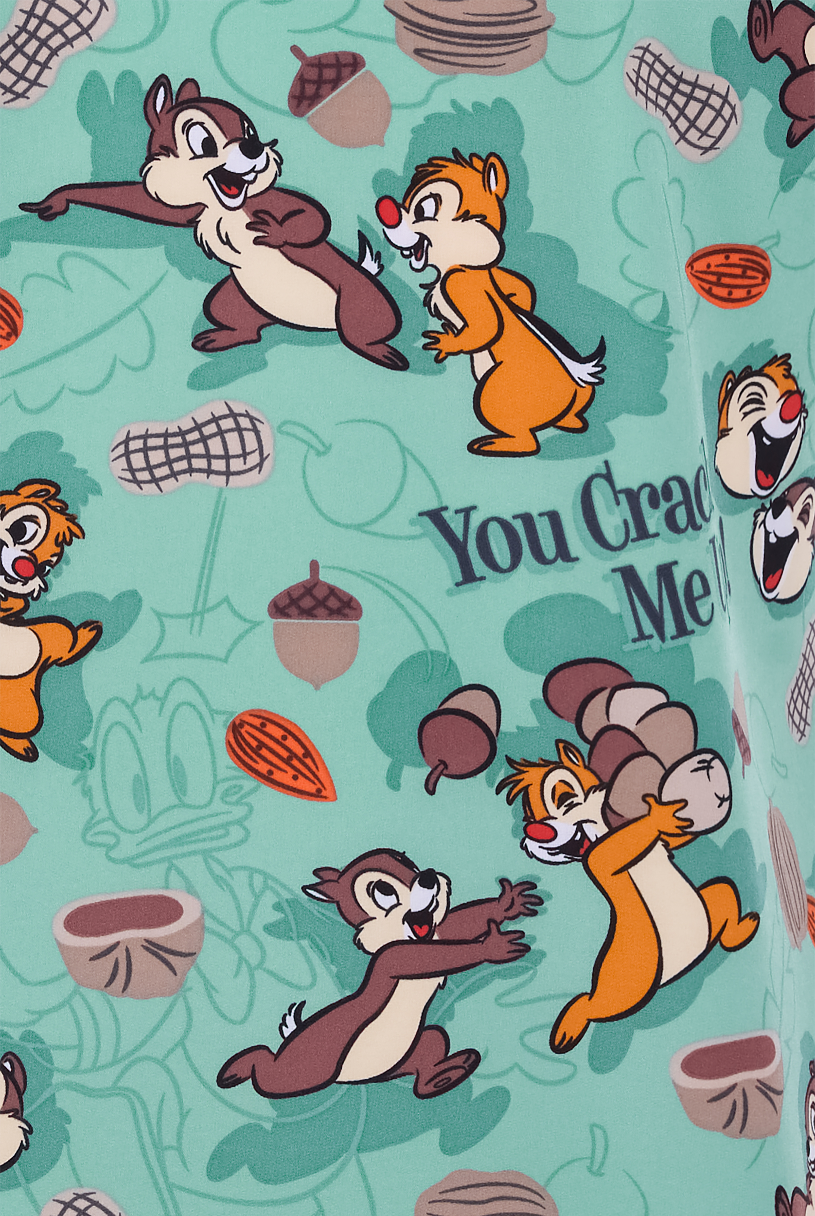 Tooniforms Disney's Crack Me Up Women's 1-Pocket STRETCH V-Neck Print Scrub Top