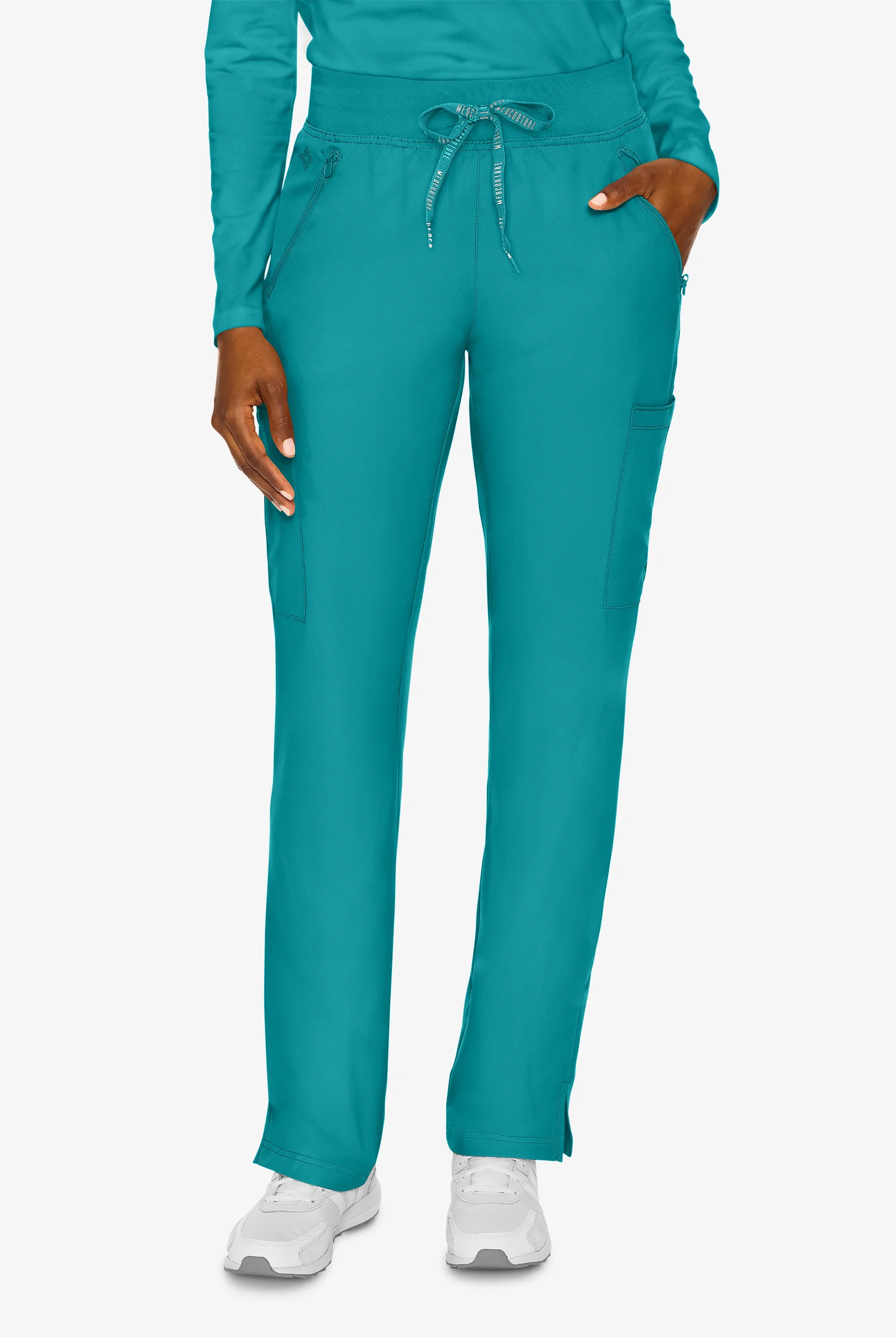 Med Couture Insight Women's 4-Pocket Zipper Cargo Pocket Scrub Pants