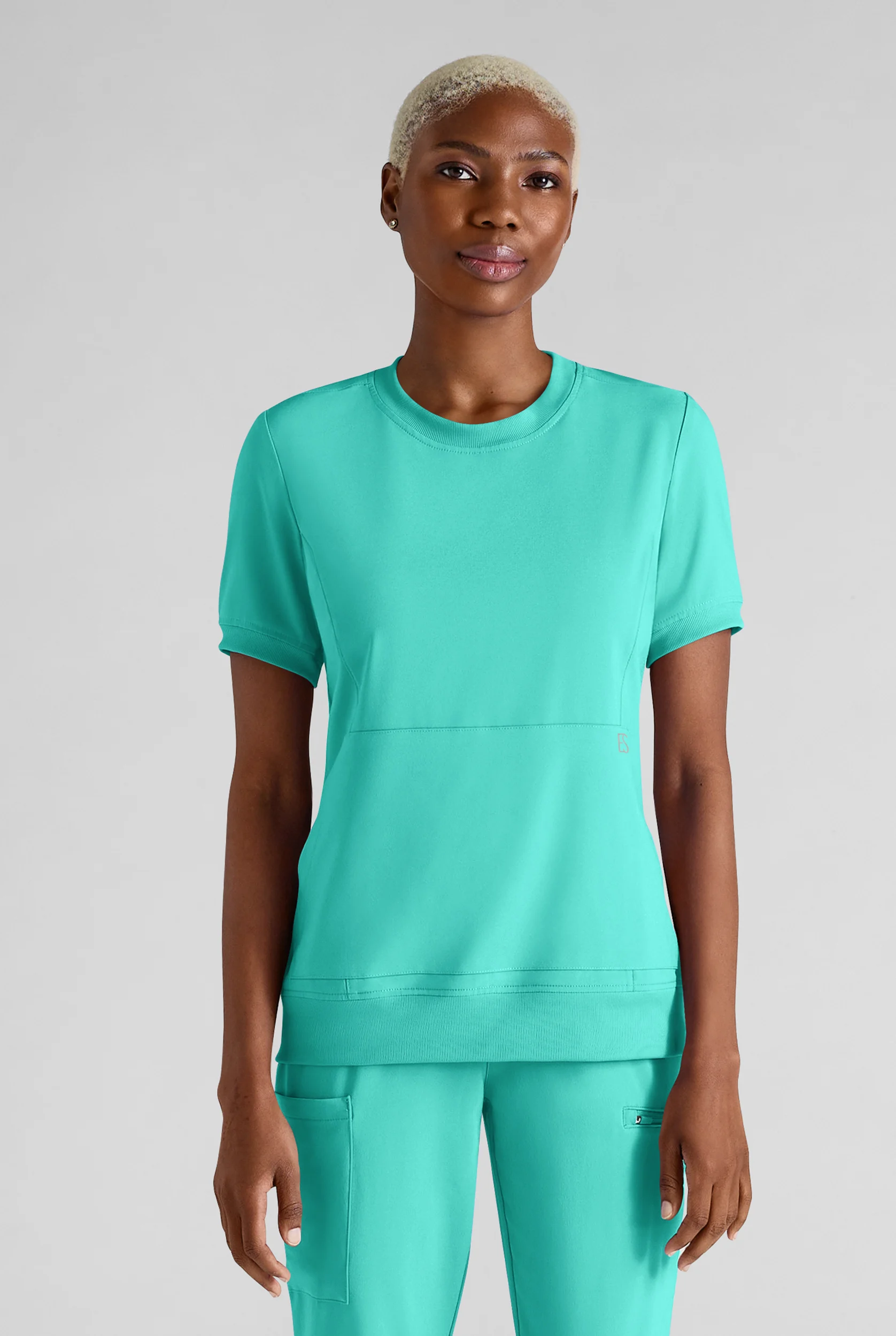 Easy STRETCH Anya Women's 2-Pocket Relaxed Crew Neck Scrub Top