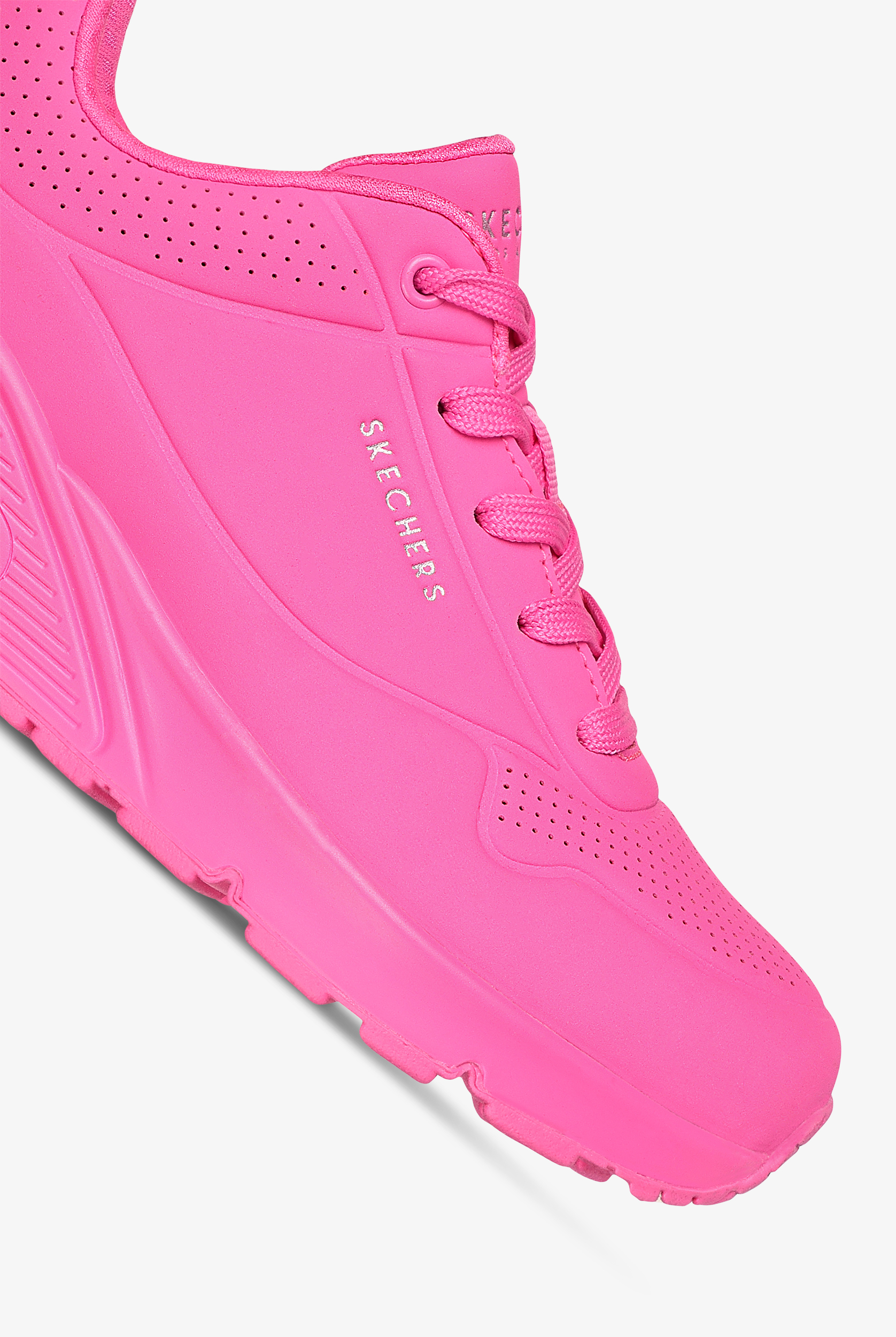 Skechers Street UNO - Stand On Air Hot Pink Athletic Lace Up Shoes