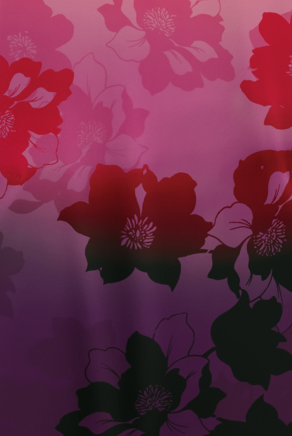 Easy STRETCH Floral Ombre Flirt Women's V-Neck Top