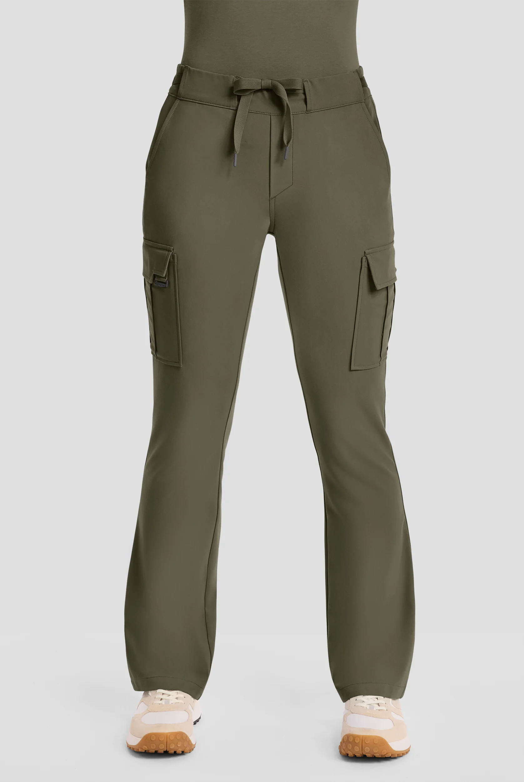 Healing Hands Quest Blair Women's 6-Pocket STRETCH Flare Leg Drawstring Cargo Scrub Pants