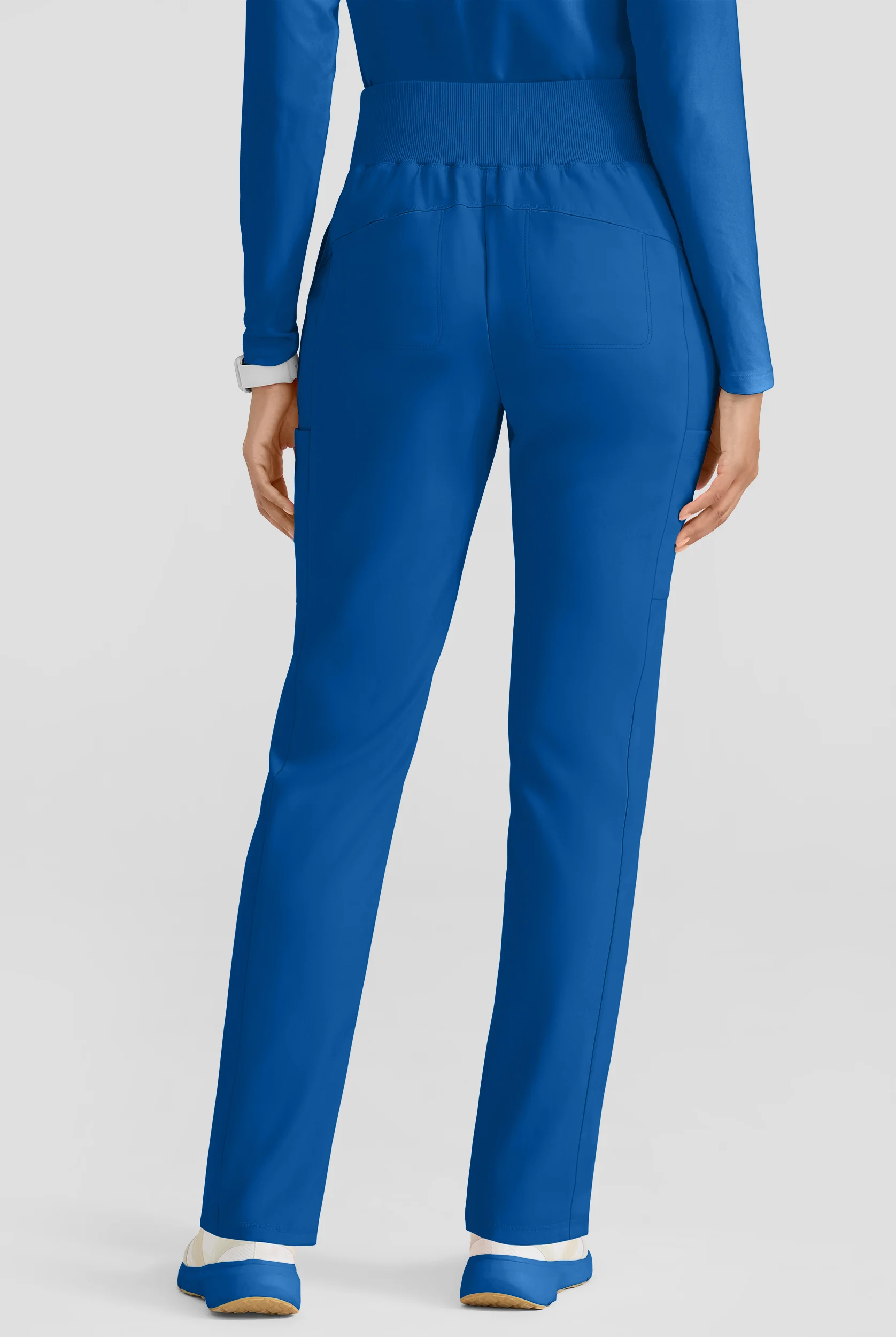 Grey's Anatomy by Barco Spandex STRETCH Renee Women's 6-Pocket High Waisted Straight Leg Scrub Pants