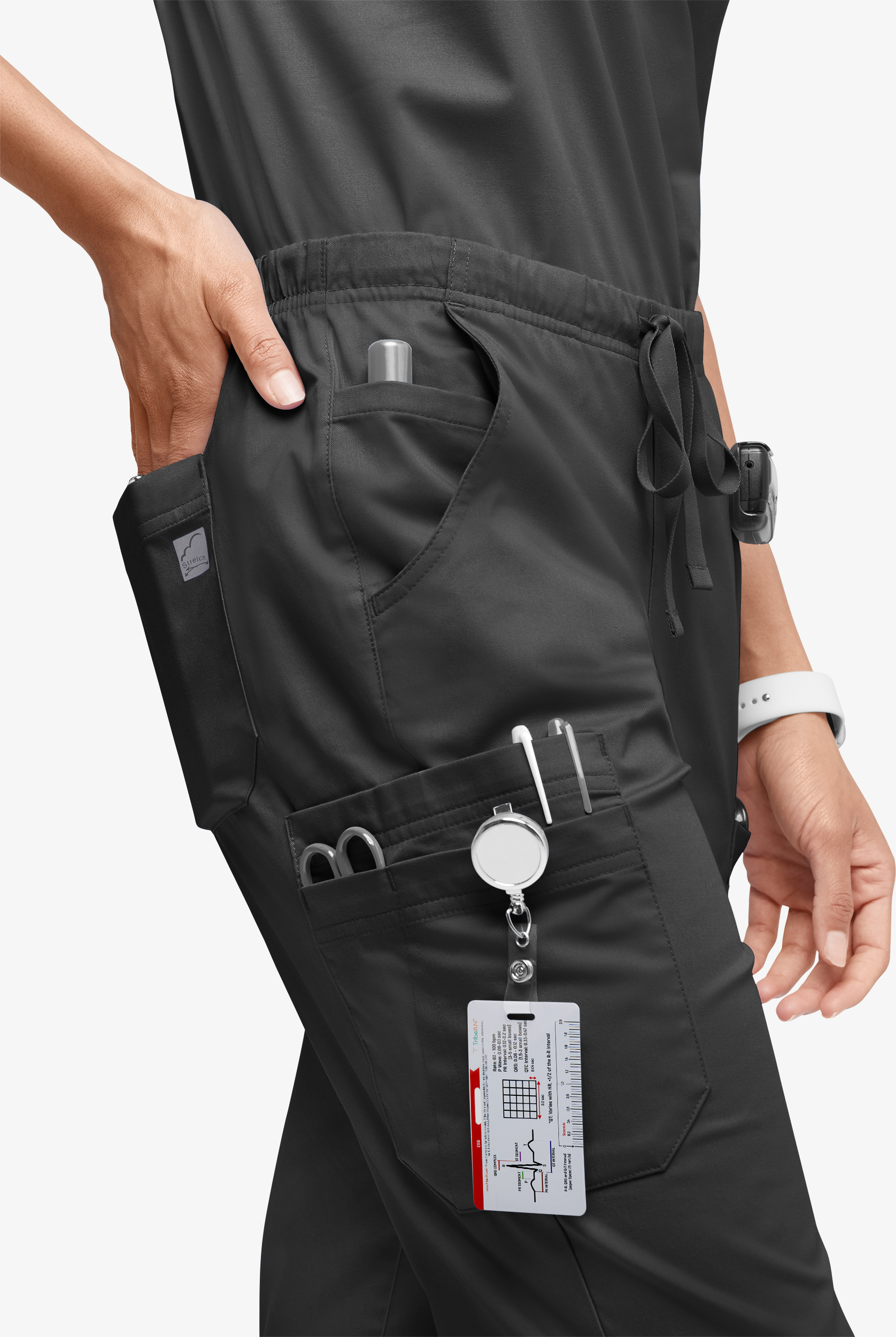 Butter-Soft STRETCH Women&rsquo;s 10-Pocket Mid Rise Straight Leg Scrub Pant