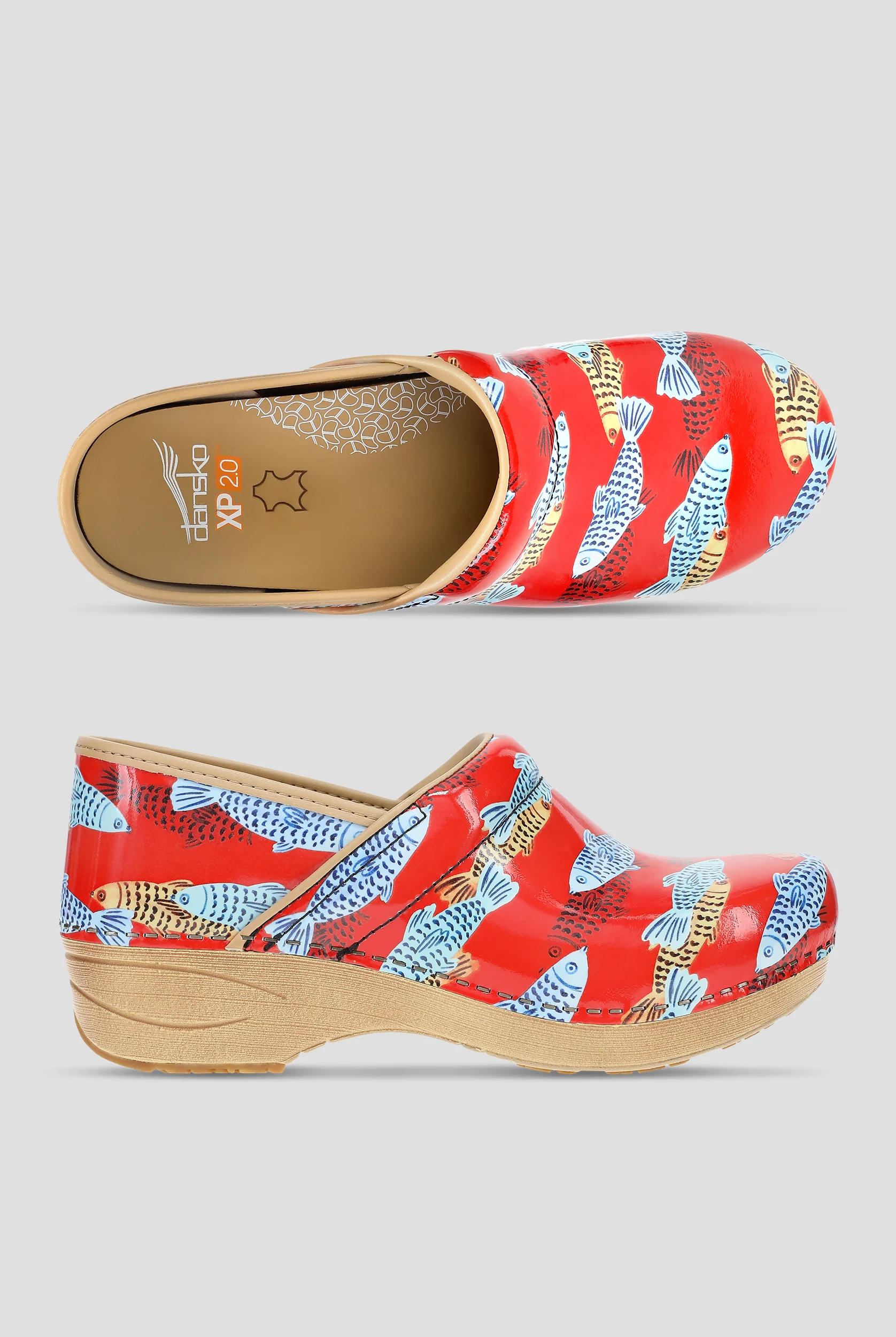 Dansko Women's XP 2.0 Slip Resistant Sardines Patent Leather Clogs