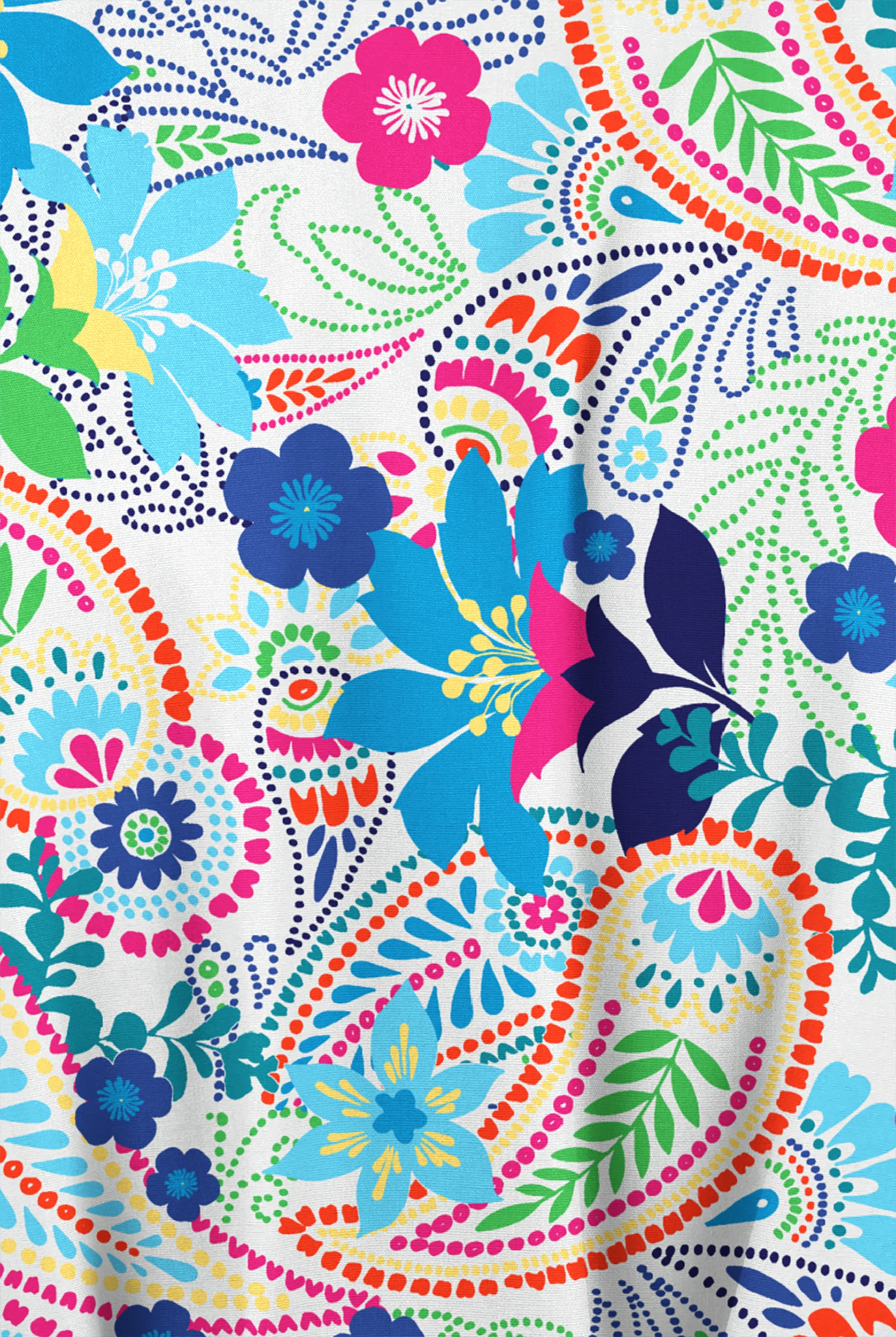 Butter-Soft Originals Royal Paisley Women's 3-Pocket Mock Wrap with Ties Print Scrub Top