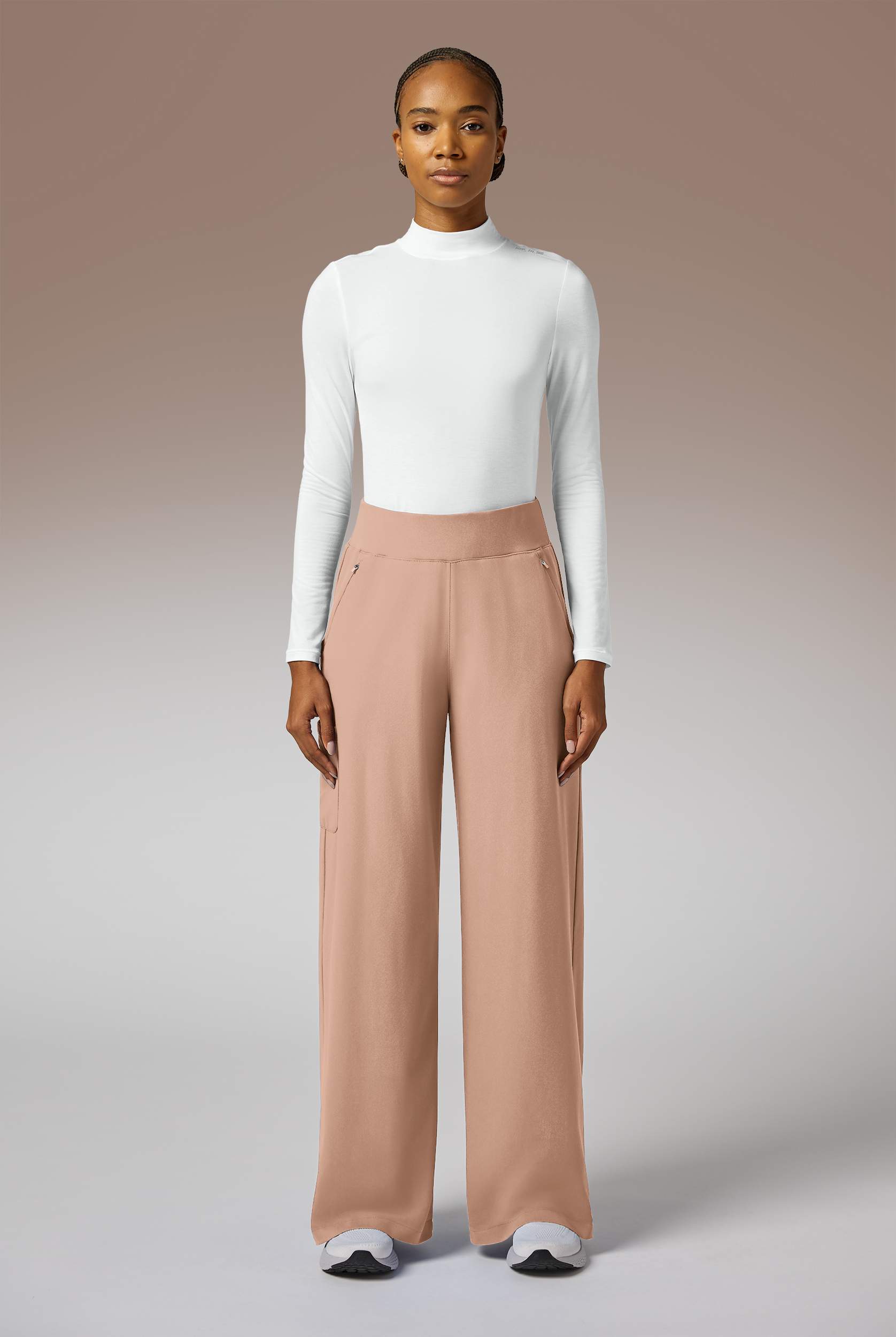 Hypothesis Y-Band Women's 6-Pocket Yoga-Style Knit Waist Wide Leg Scrub Pant