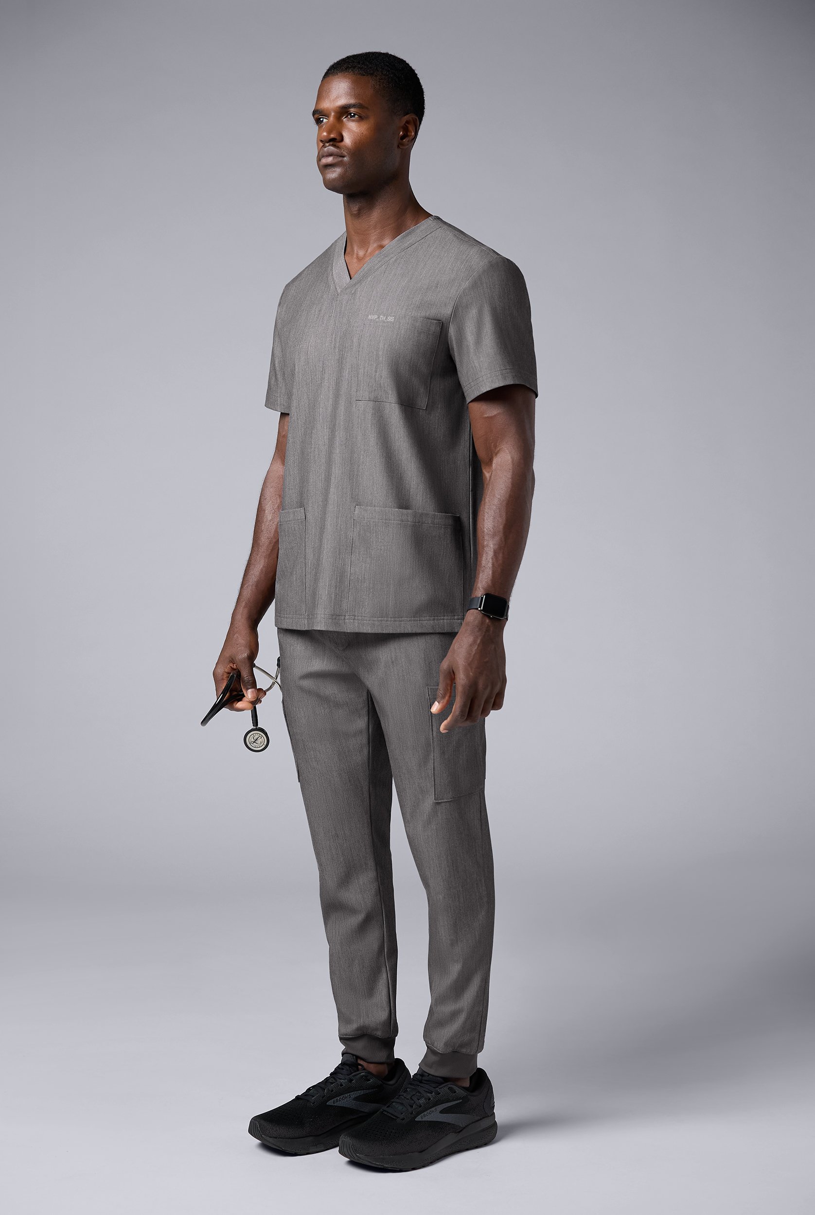 Hypothesis S-R Shift Ready Men's 4-Pocket V-Neck Scrub Top