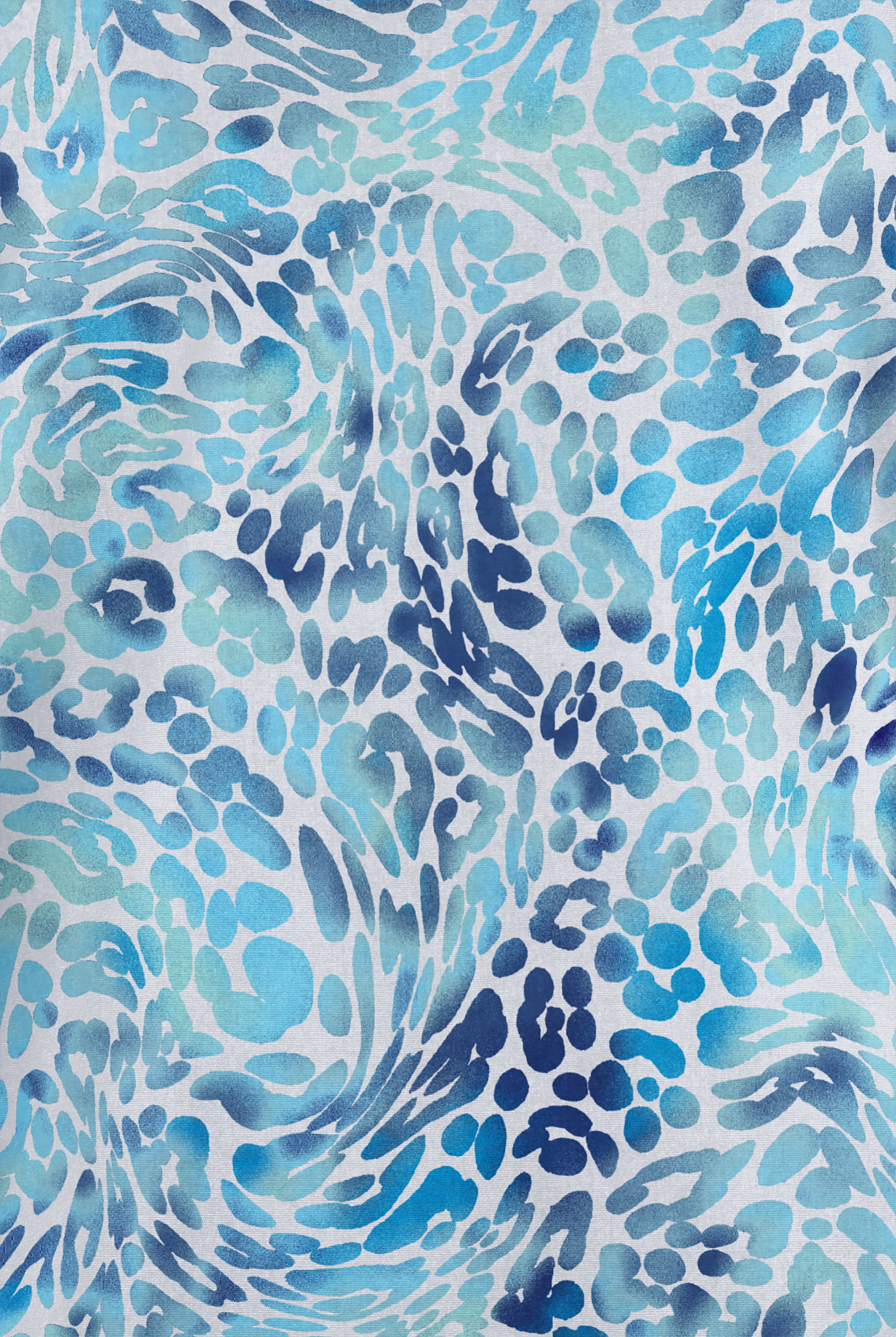 Butter-Soft Originals Leopard Wave Royal Women's 2 Pocket V-Neck Print Scrub Top