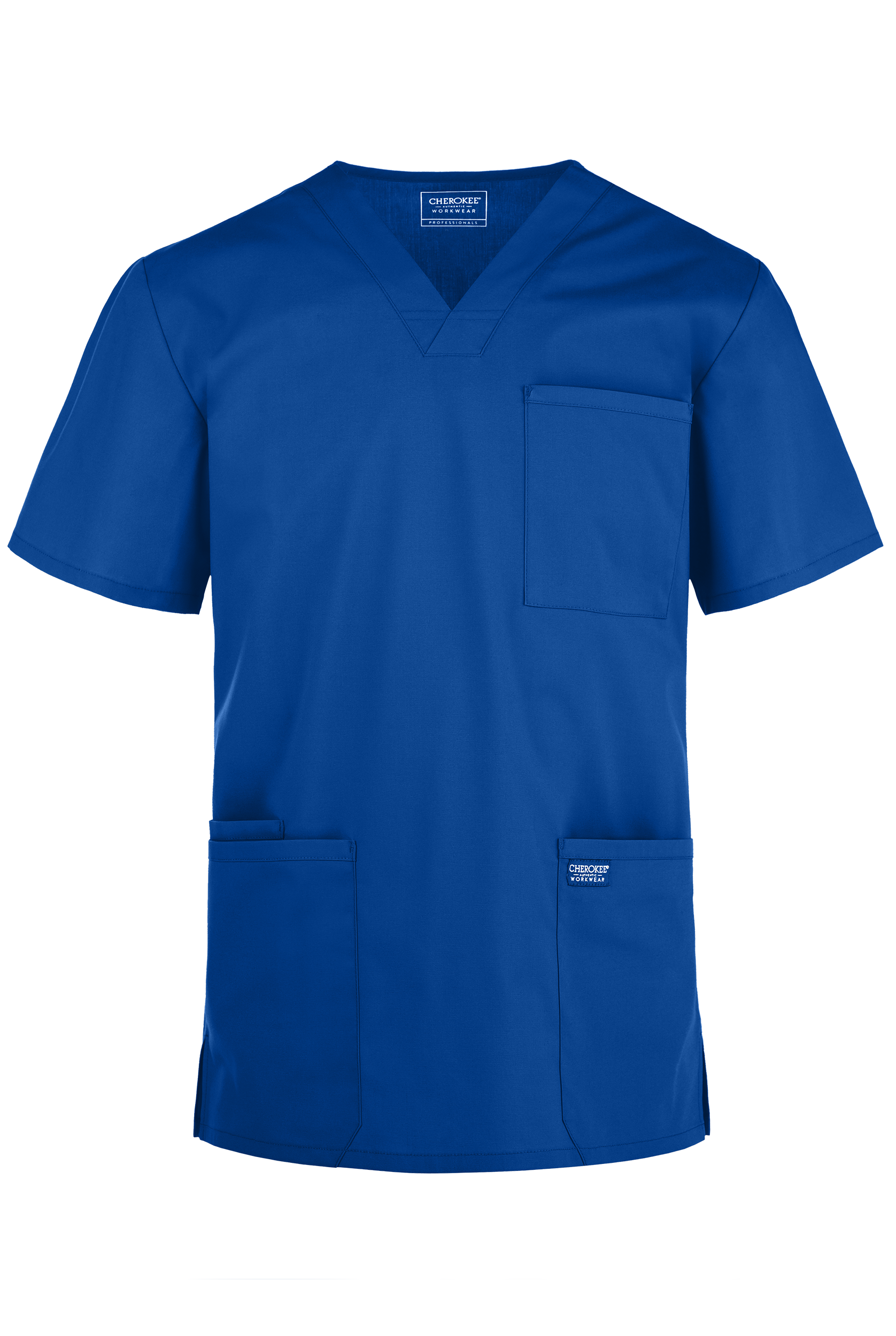 Camisa m&eacute;dica Cherokee Workwear Professionals STRETCH con cuello en V y 4 bolsillos para hombre