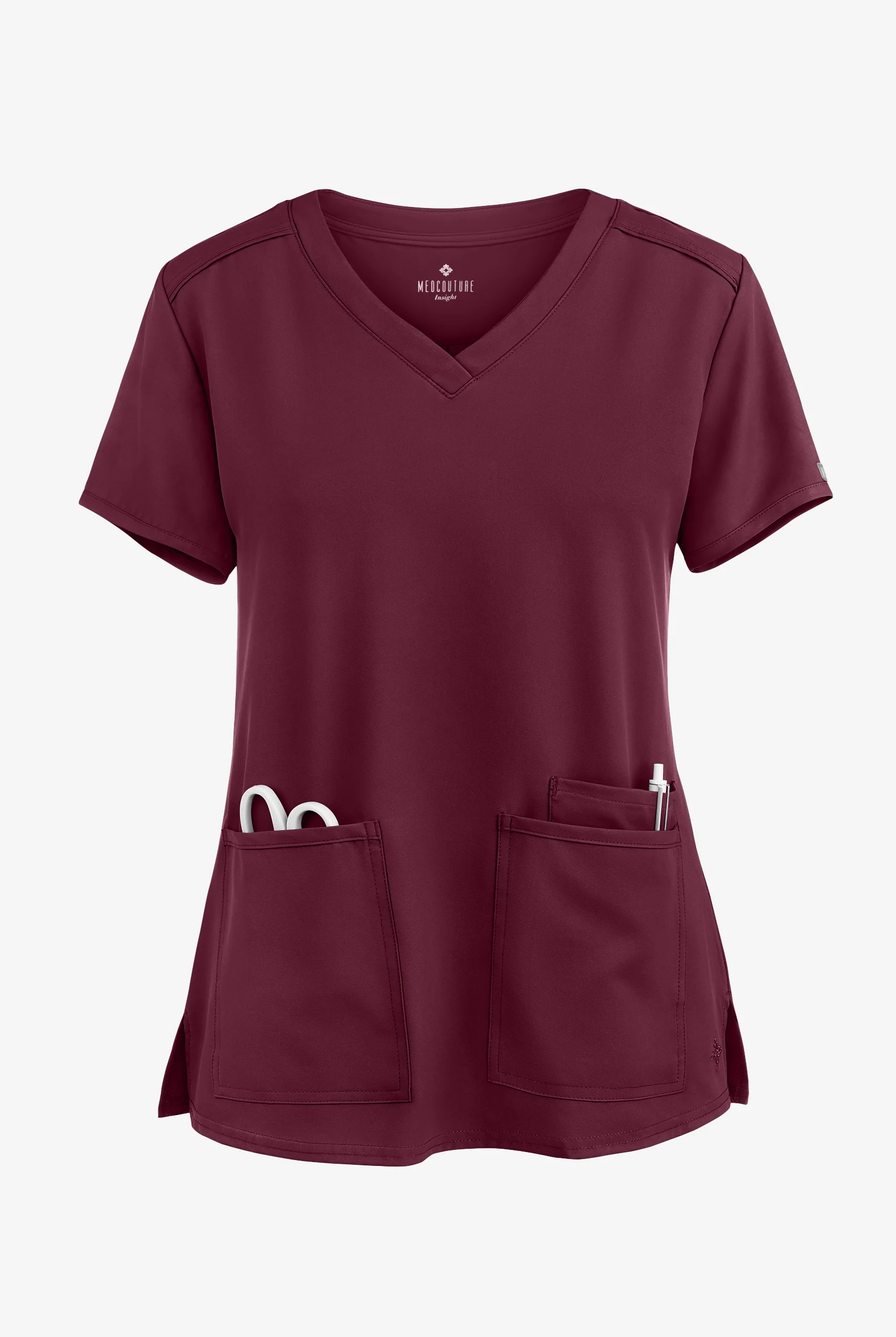 Med Couture Insight Women's 3-Pocket V-Neck Scrub Top