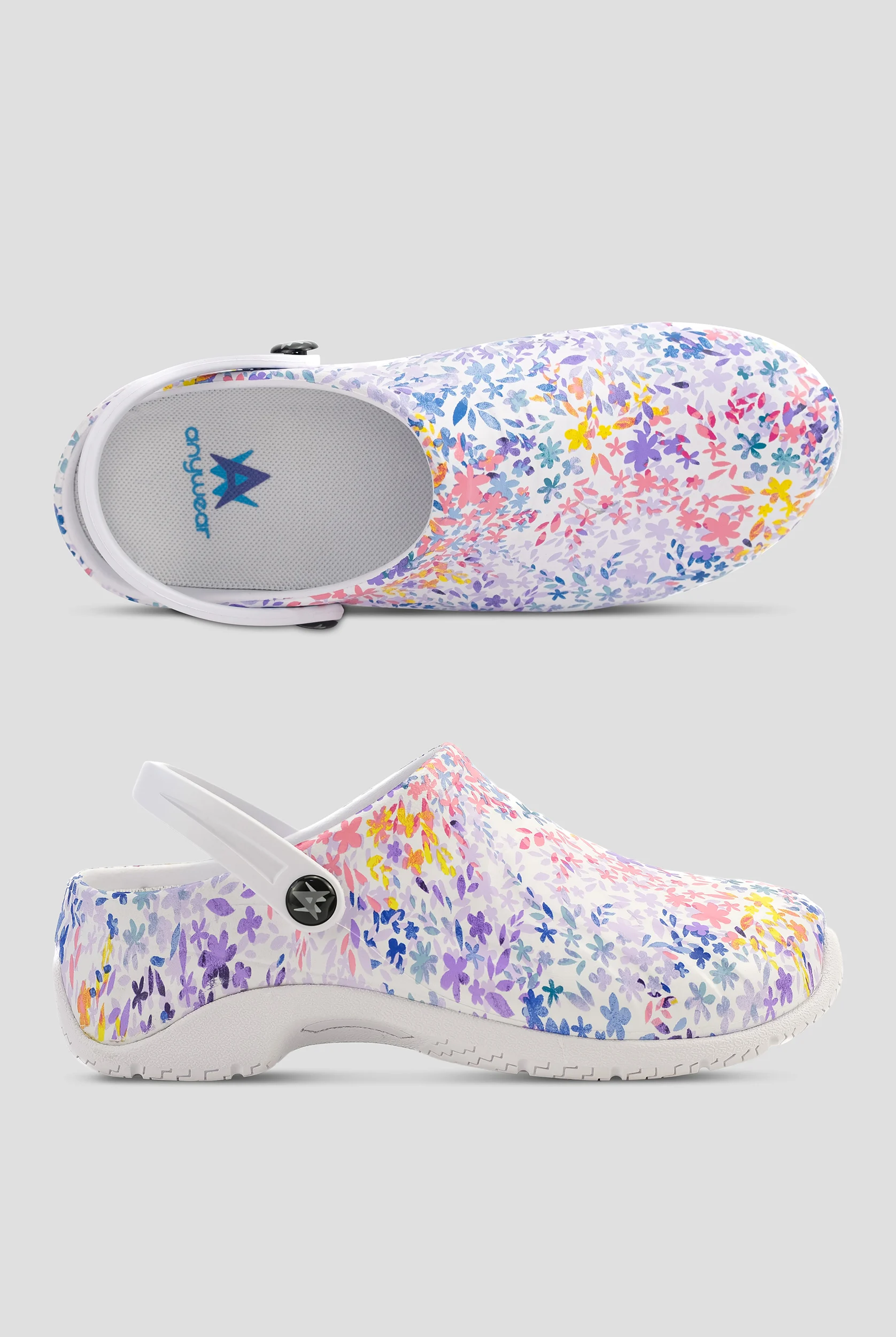 Anywear Women's Zone True Colors White Clogs