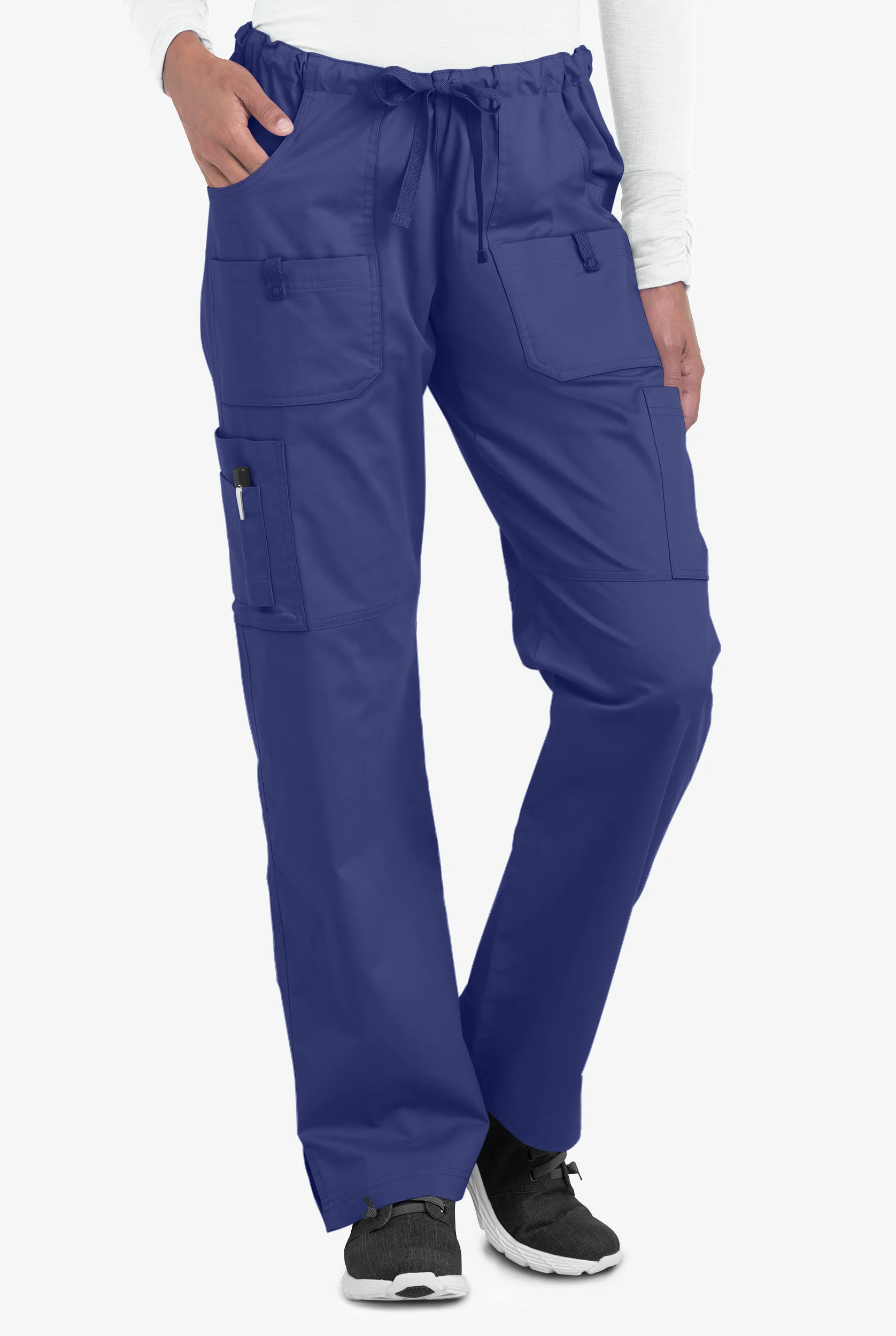 Butter-Soft STRETCH Women's 10-Pocket Drawstring Scrub Pants - Tall