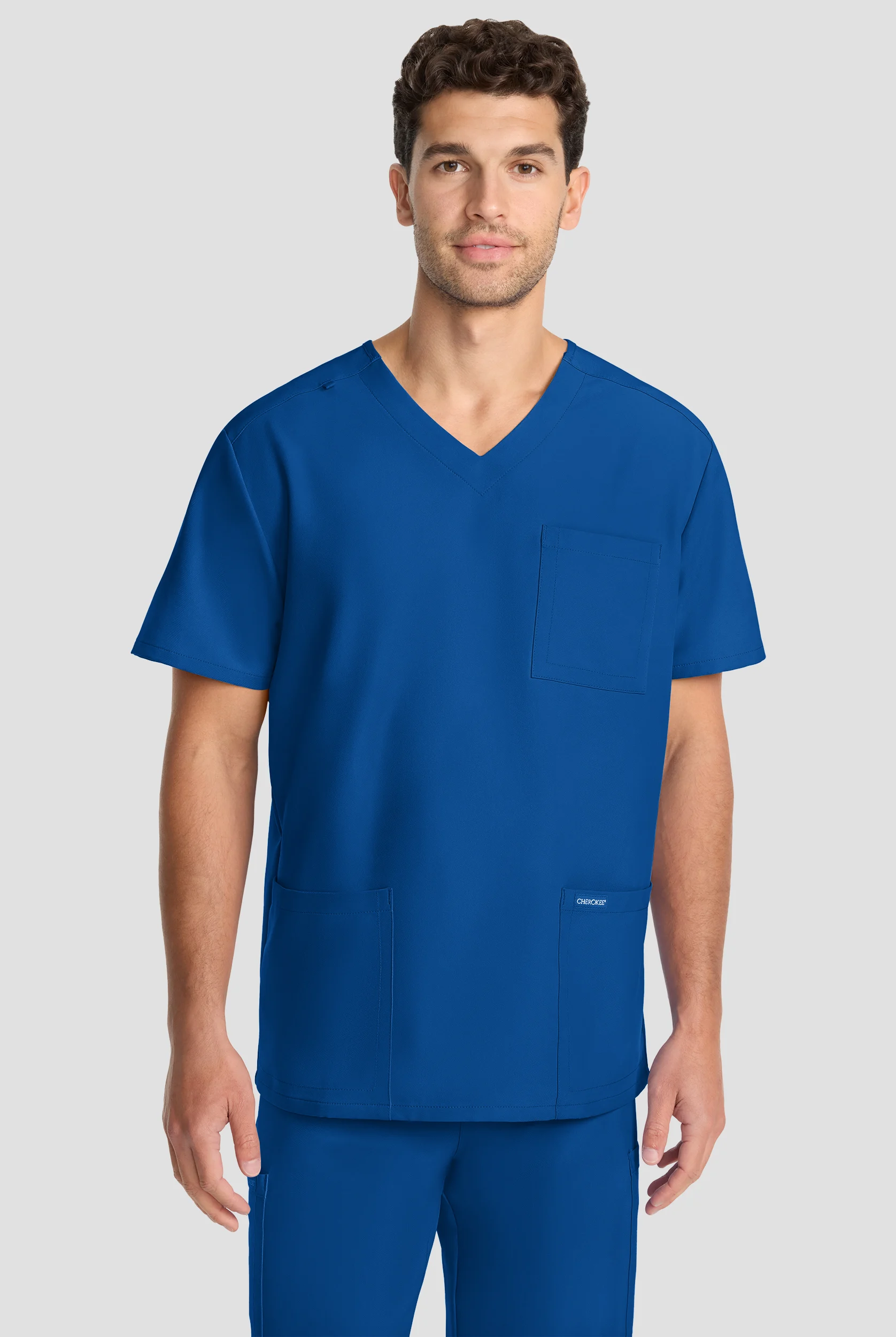 Cherokee Workwear Originals Ultra Men's 3-Pocket V-Neck Scrub Top