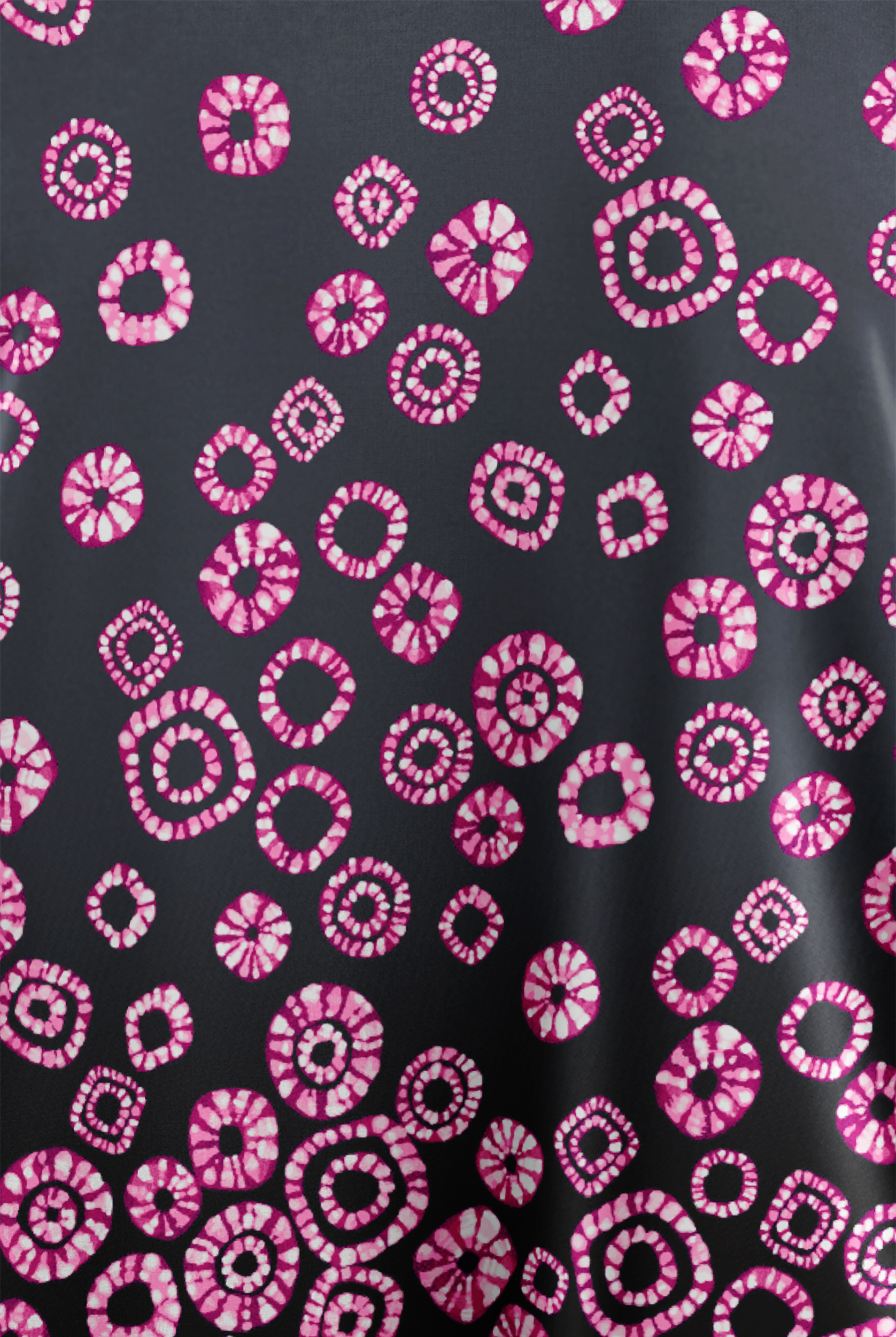 Butter-Soft Originals Jakarta Border Pewter Women's 2-Pocket Scallop Neck Print Scrub Top