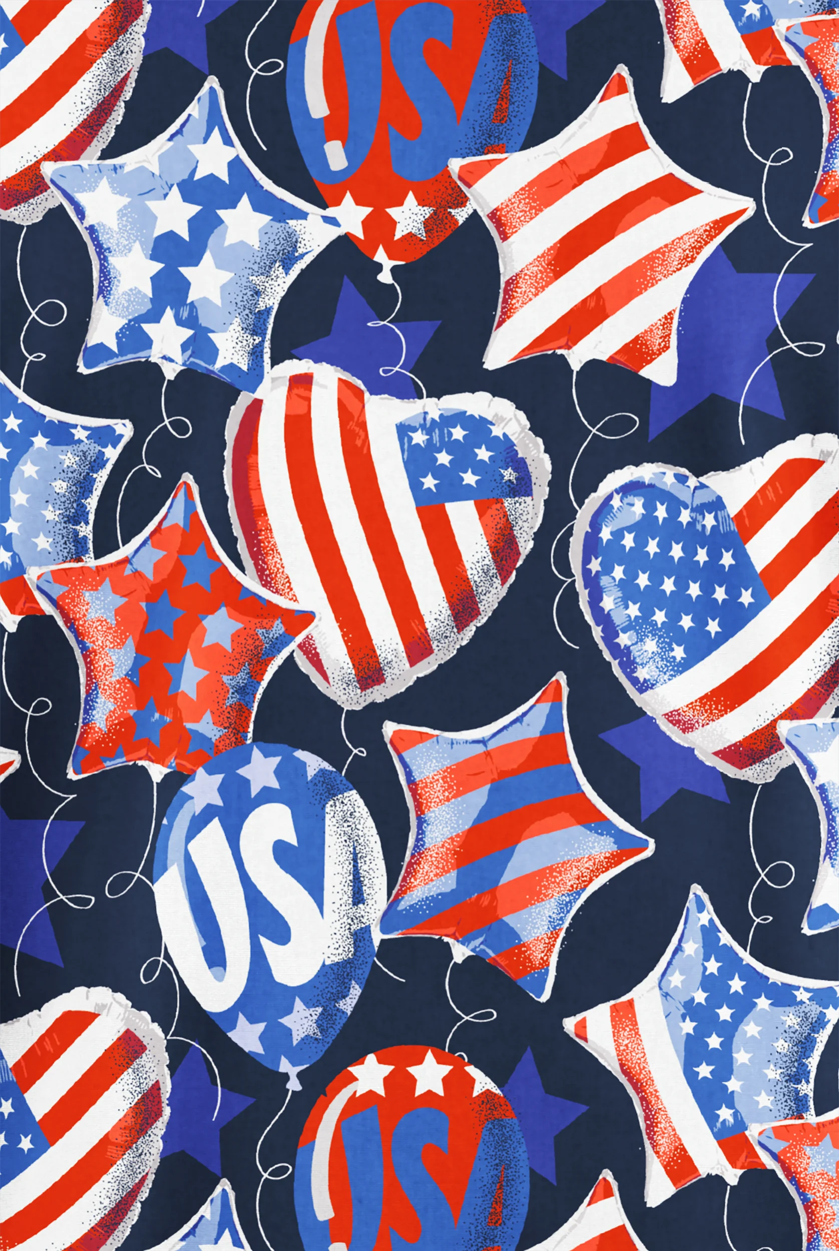 Butter-Soft Originals Freedom Hearts Women's 2-Pocket Classic Fit V-Neck Print Scrub Top