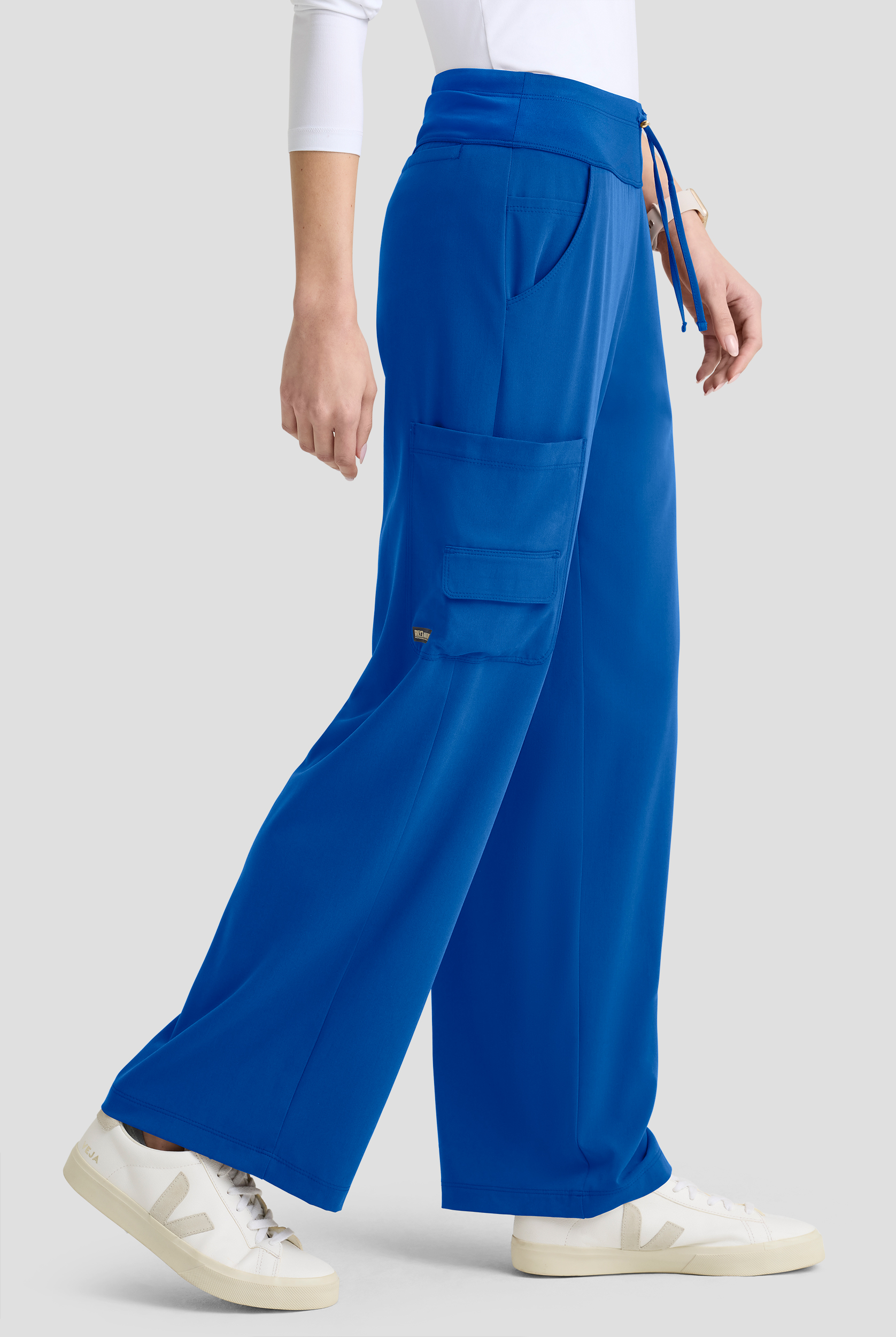 Grey's Anatomy by Barco Cultivate Aria Women's 6-Pocket STRETCH Drawstring Wide Leg Scrub Pants