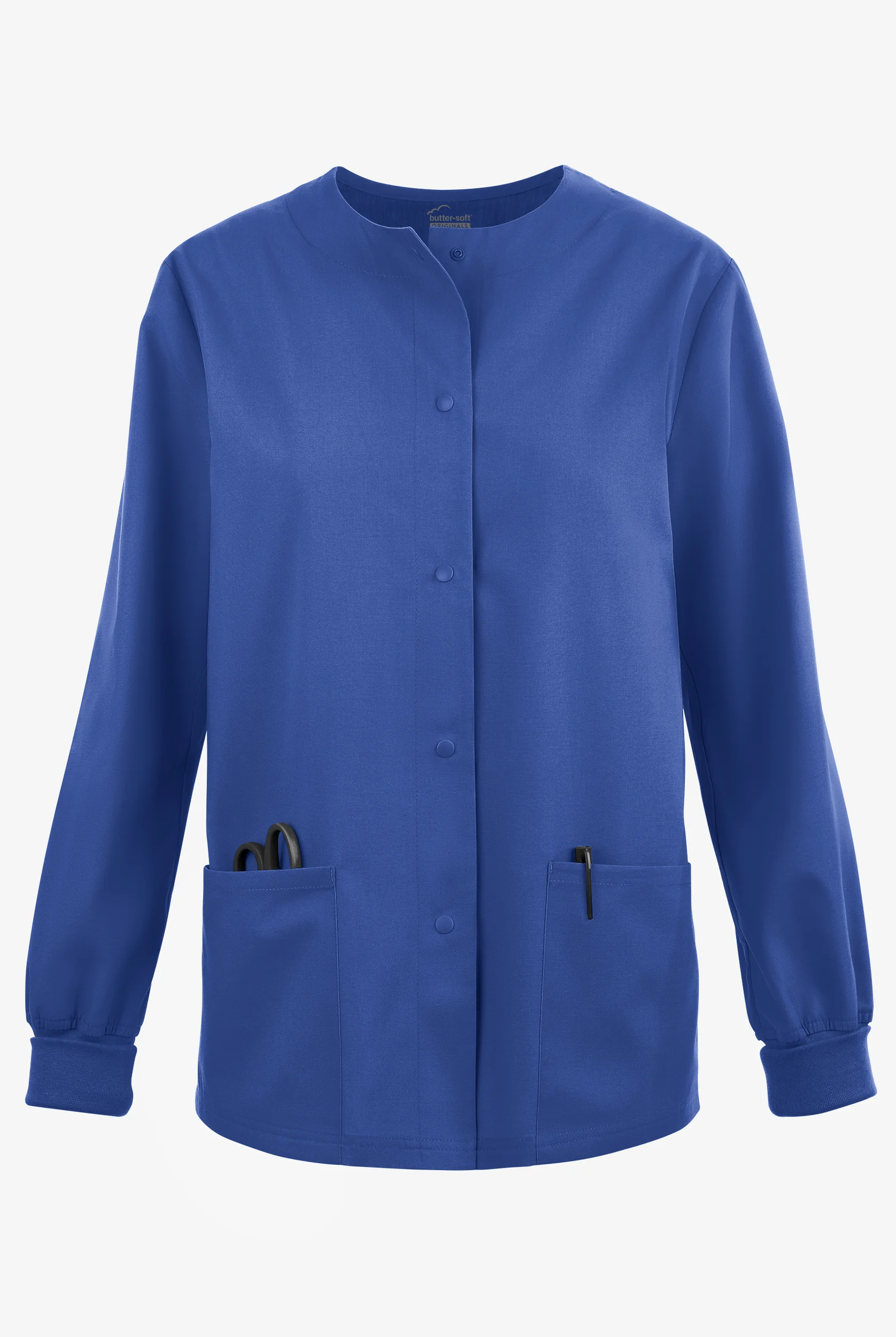 Butter-Soft Originals Women's 3-Pocket Warm-up Scrub Jacket