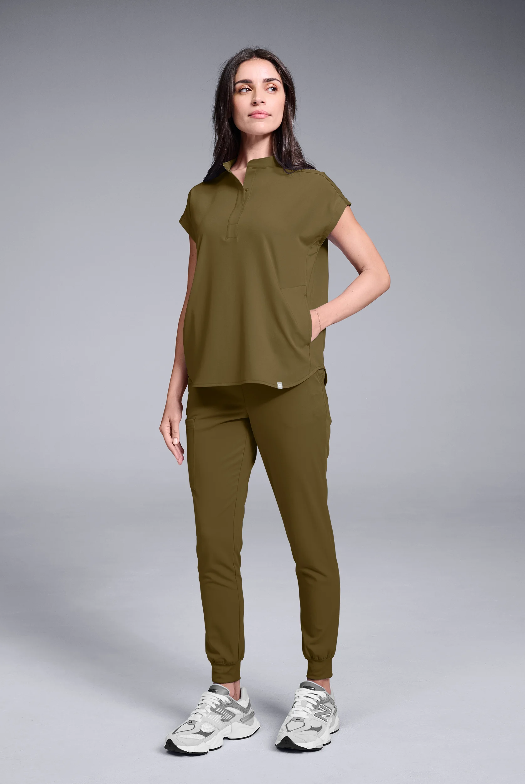 Hypothesis Women's Meta Oversized Dolman Sleeve Scrub Top