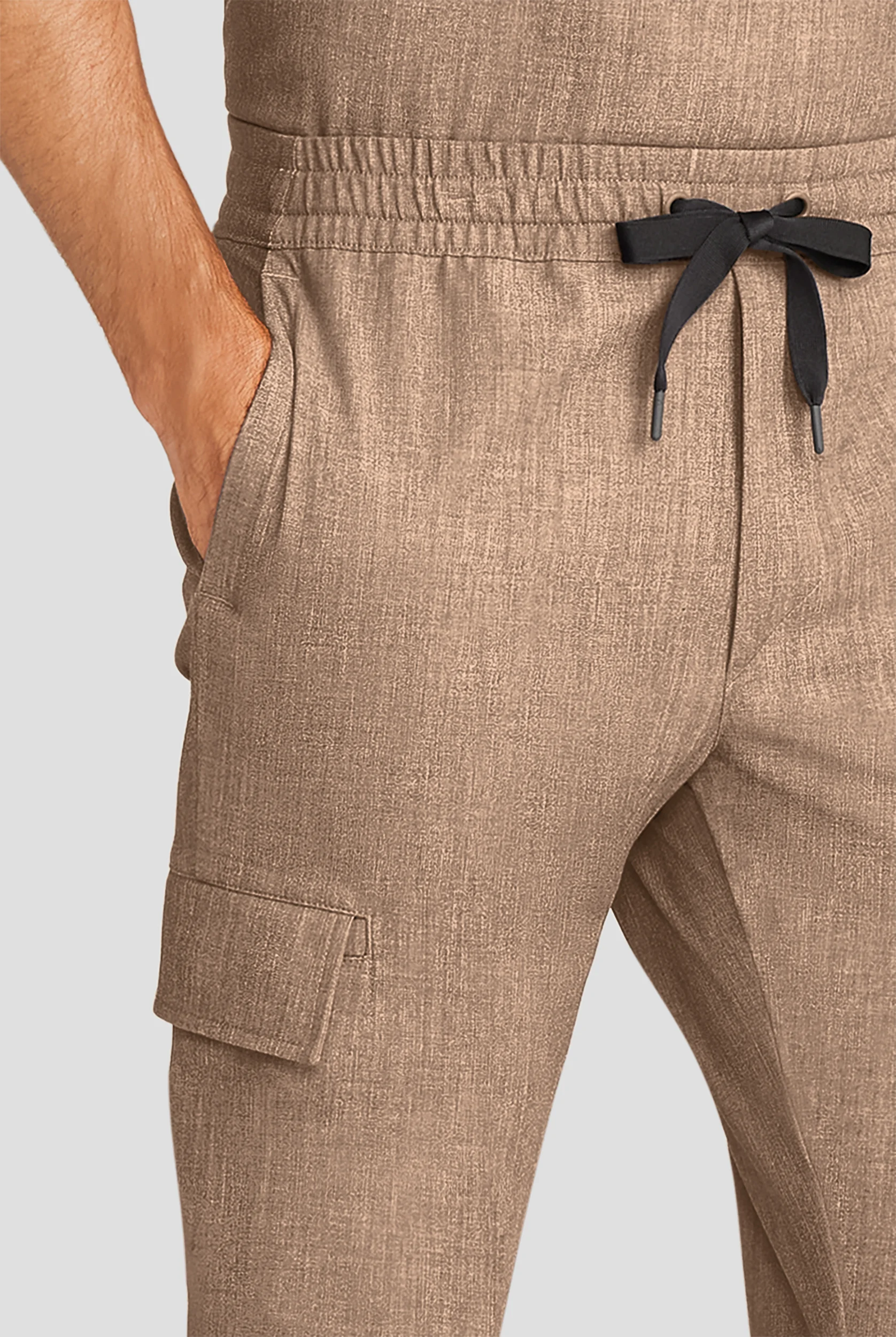 Healing Hands Quest Men's 4-Pocket STRETCH Straight Leg Drawstring Cargo Scrub Pant