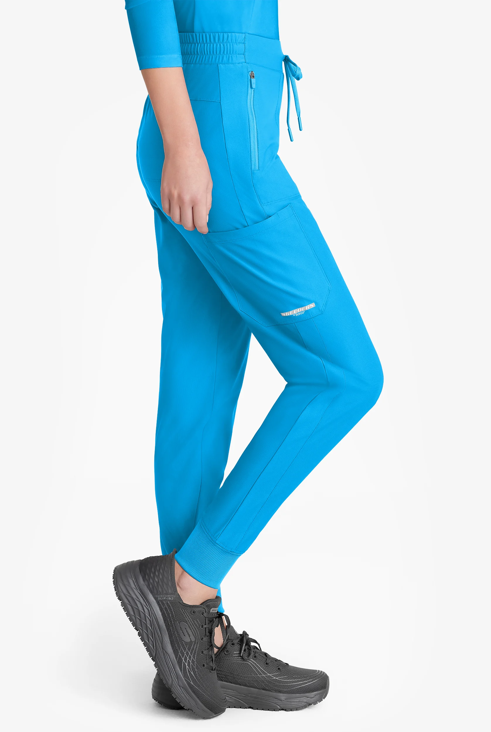 Pantal&oacute;n m&eacute;dico Skechers by Barco Slip-ins Pace STRETCH estilo cargo jogger con 5 bolsillos para mujer