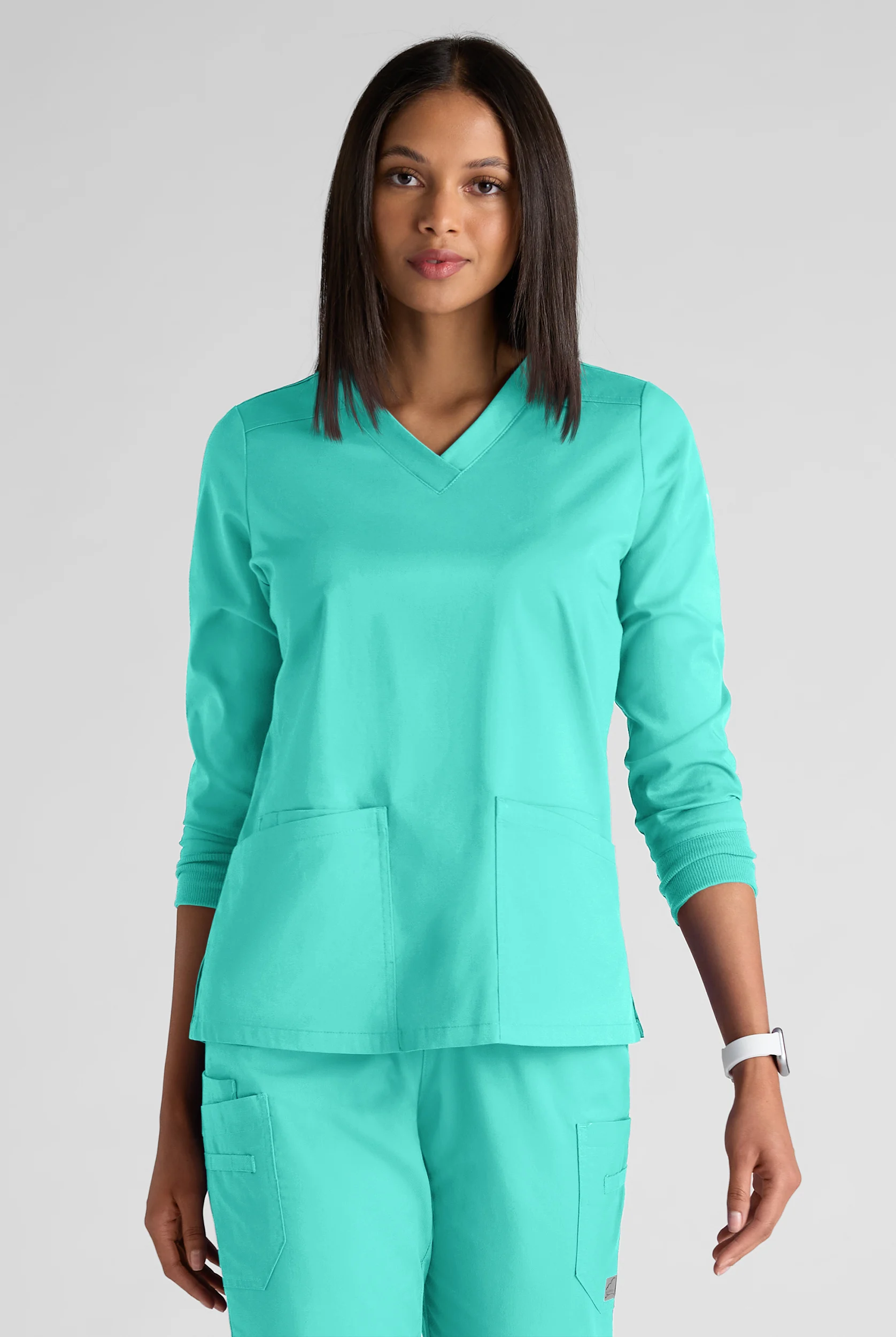 Butter-Soft STRETCH Women's 5-Pocket 3/4" Sleeve V-Neck Scrub Top