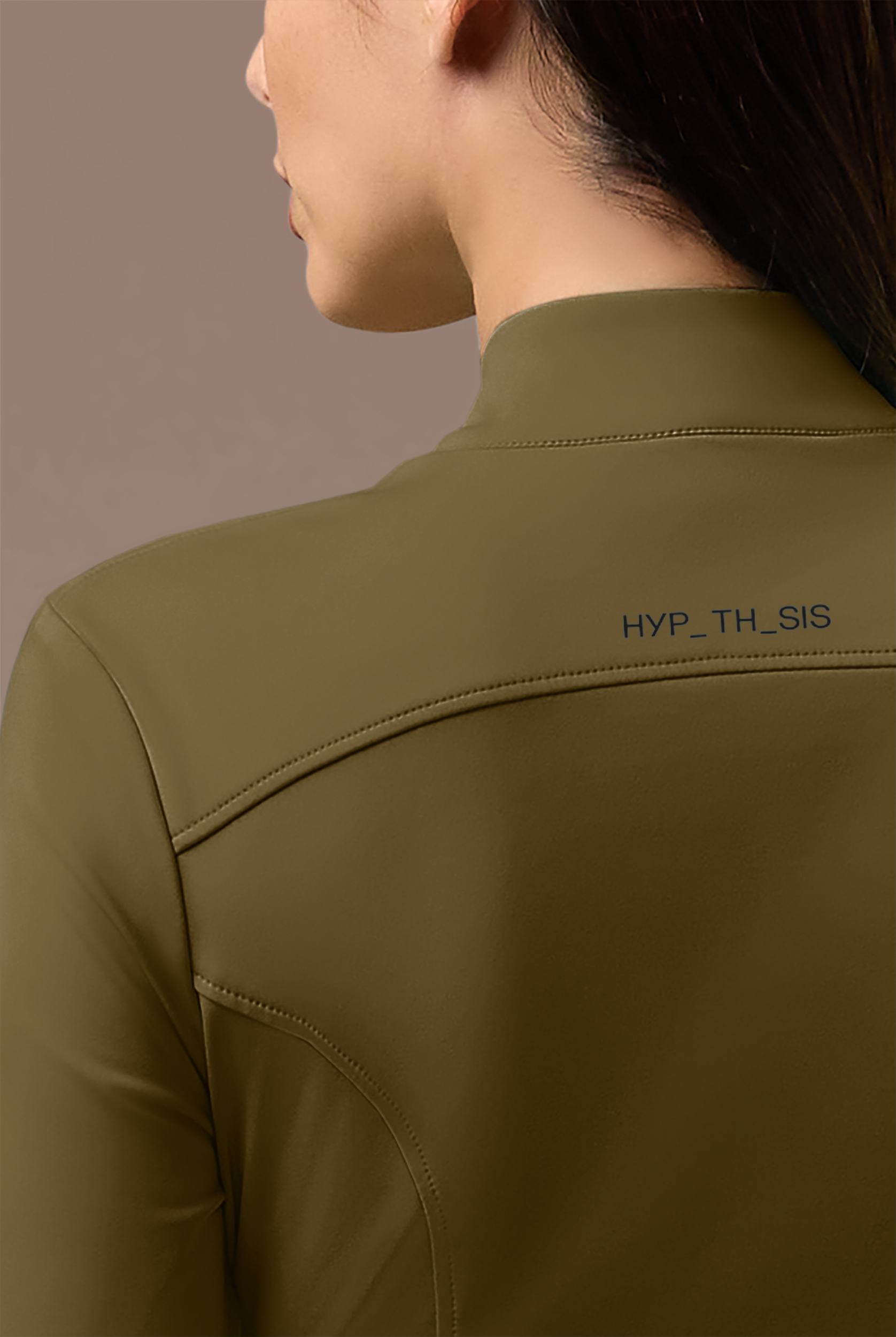 Hypothesis Omni Base K Women’s 3-Pocket Knit Long Sleeve Zip Neck Scrub Top