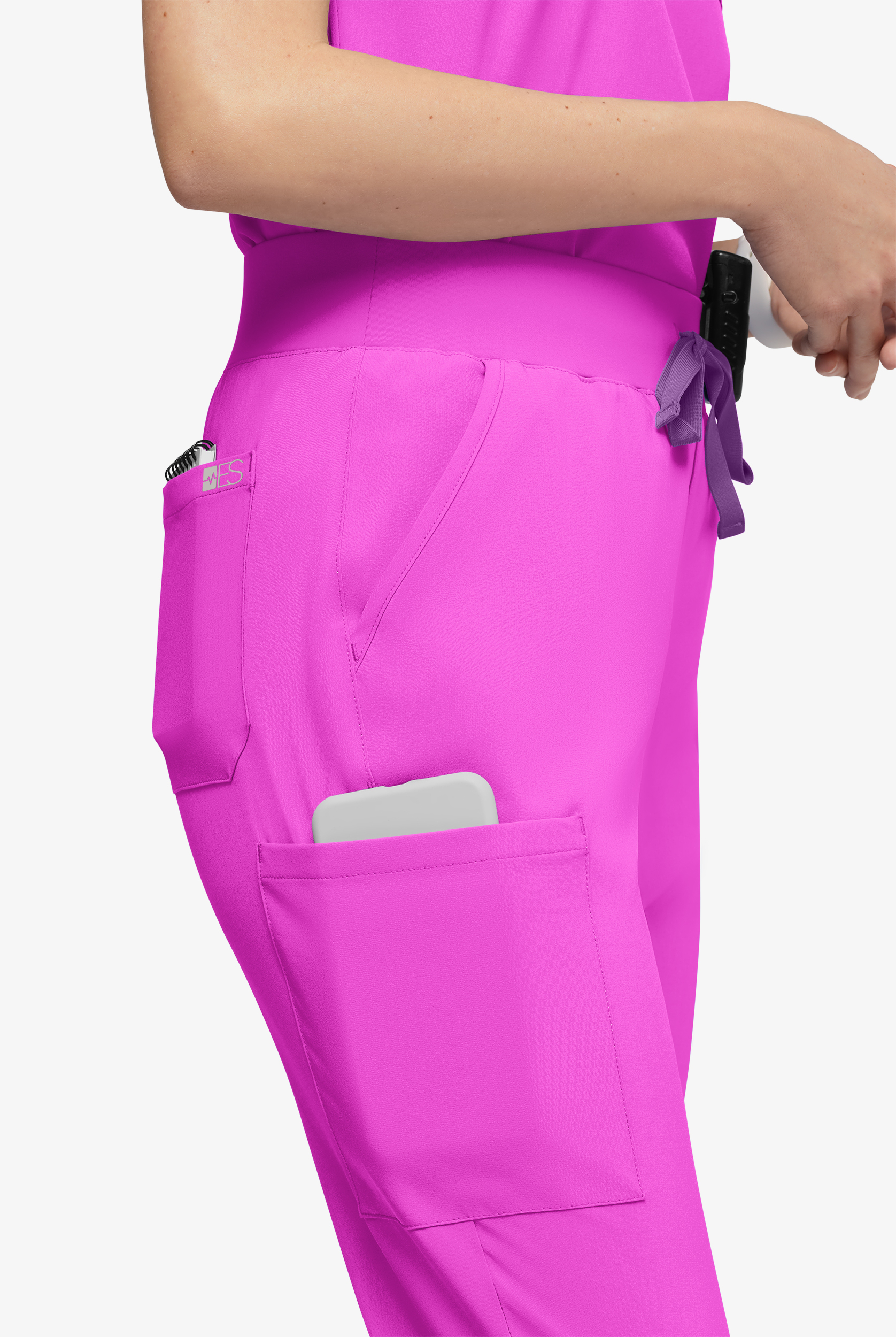 Pantal&oacute;n m&eacute;dico Easy STRETCH Olivia estilo jogger con 7 bolsillos para mujer