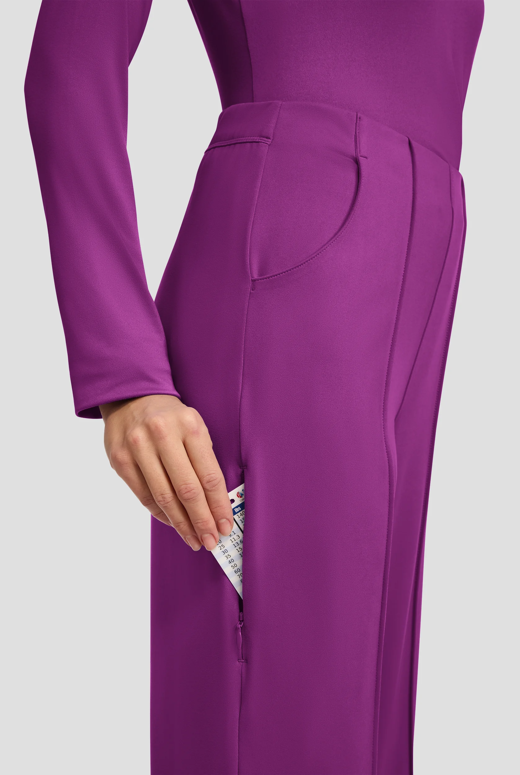 Cherokee Achieve Women's 3-Pocket STRETCH Wide Leg Pull-On Knit Scrub Pants