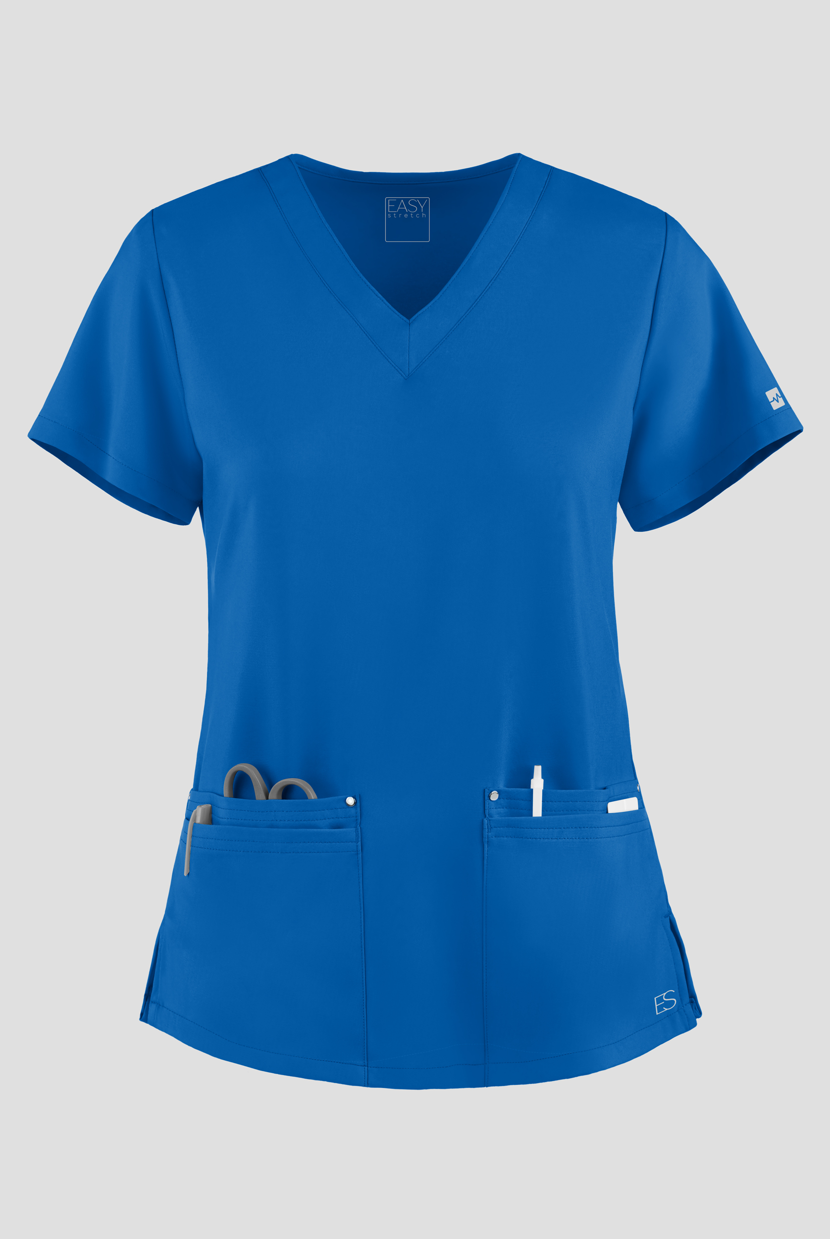 Easy STRETCH Lina Mitered Women's 4-Pocket V-Neck Scrub Top