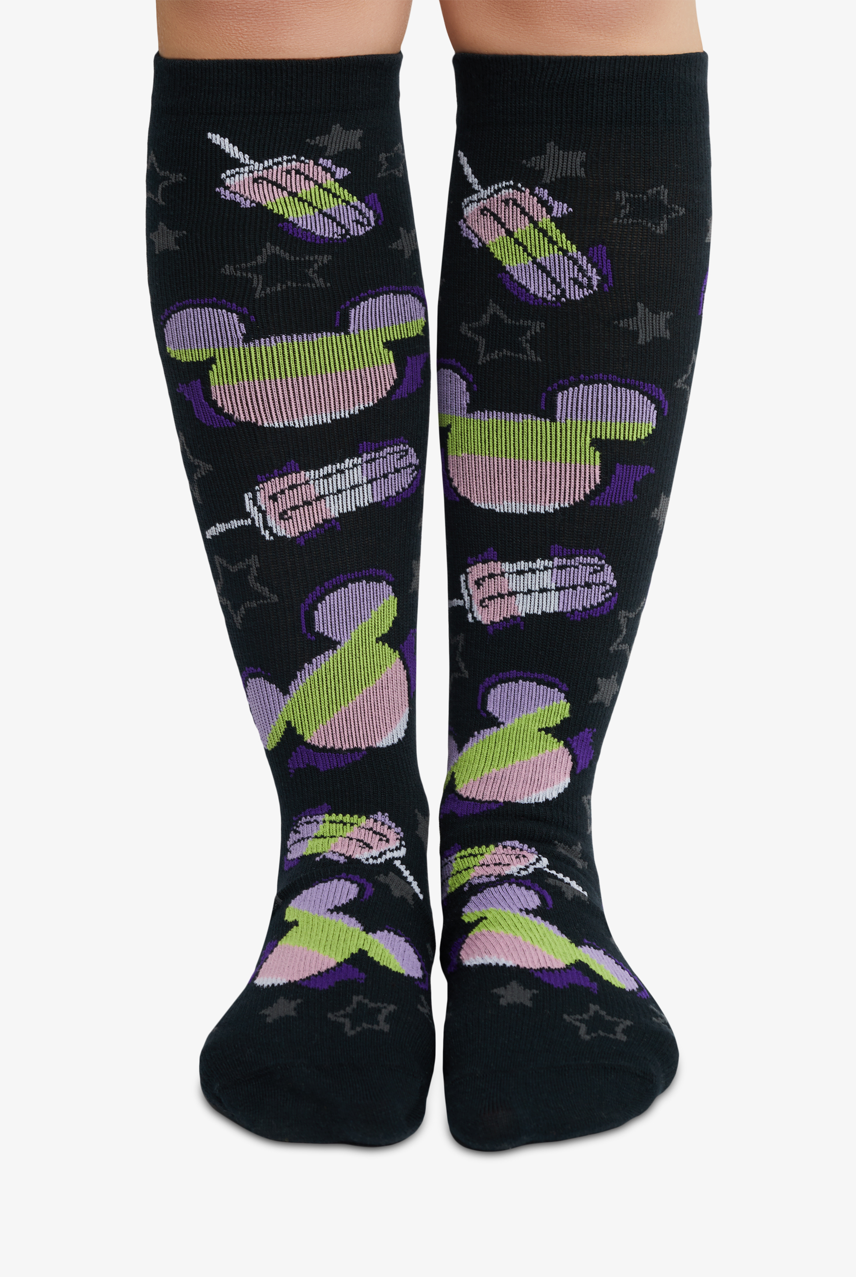 UA Exclusive Tooniforms Chill Mickey Summer Women's  8-12 mmHg Light Compression Socks