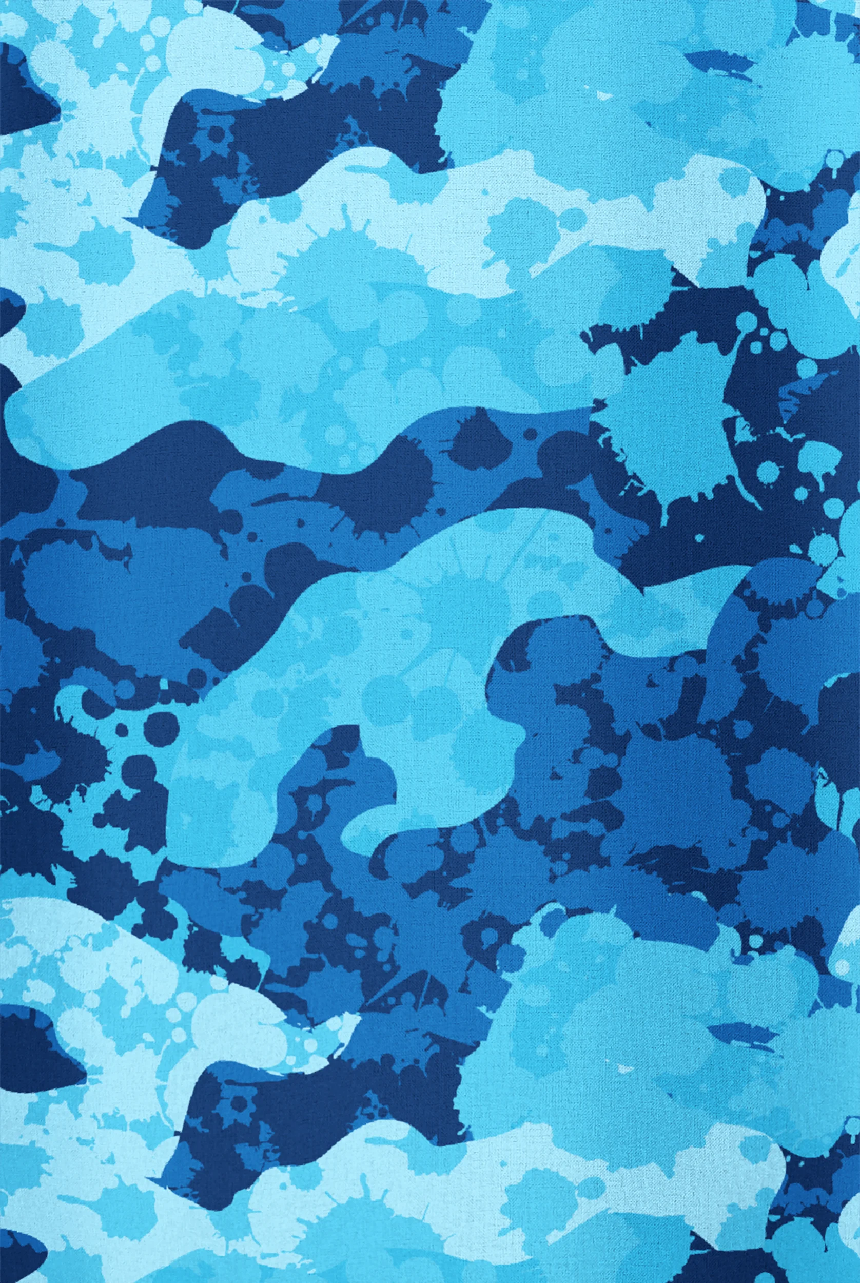 Blusa médica estampada Easy STRETCH Camo Splash Navy con cuello en V y 3 bolsillos para mujer