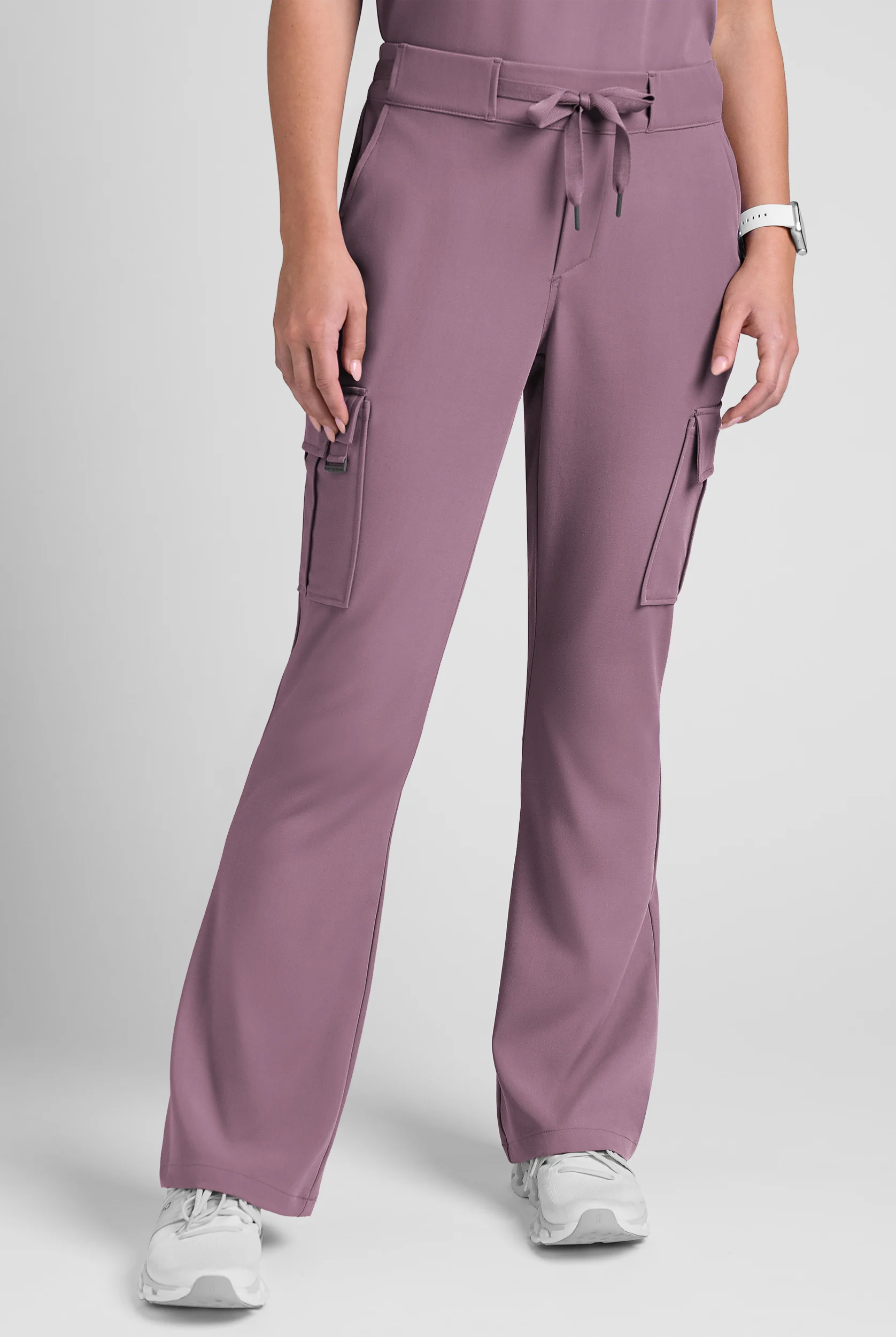 Healing Hands Quest Blair Women's 6-Pocket STRETCH Flare Leg Drawstring Cargo Scrub Pants