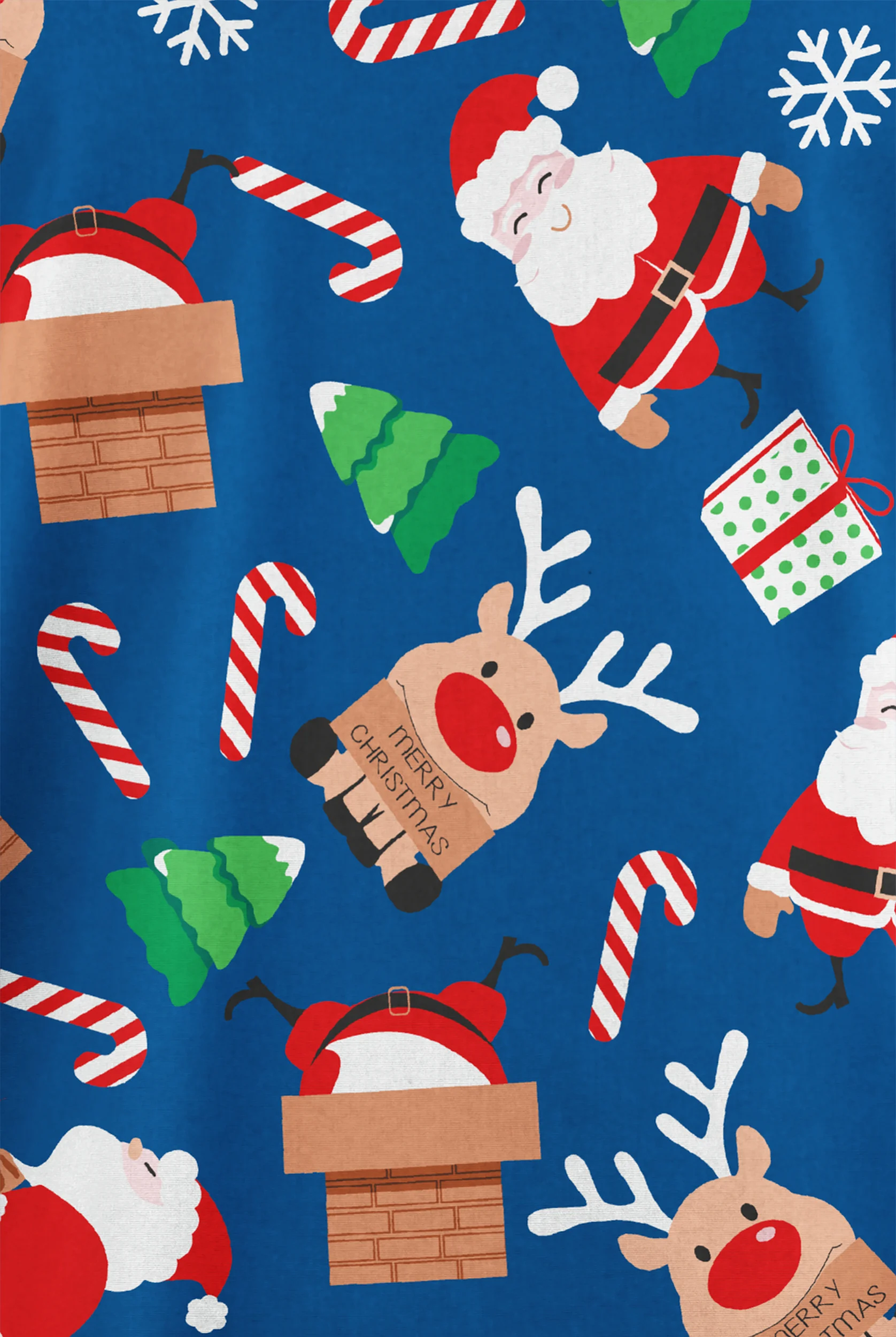 Butter-Soft Originals Christmas Magic Royal Women's 2-Pocket V-Neck Print Scrub Top