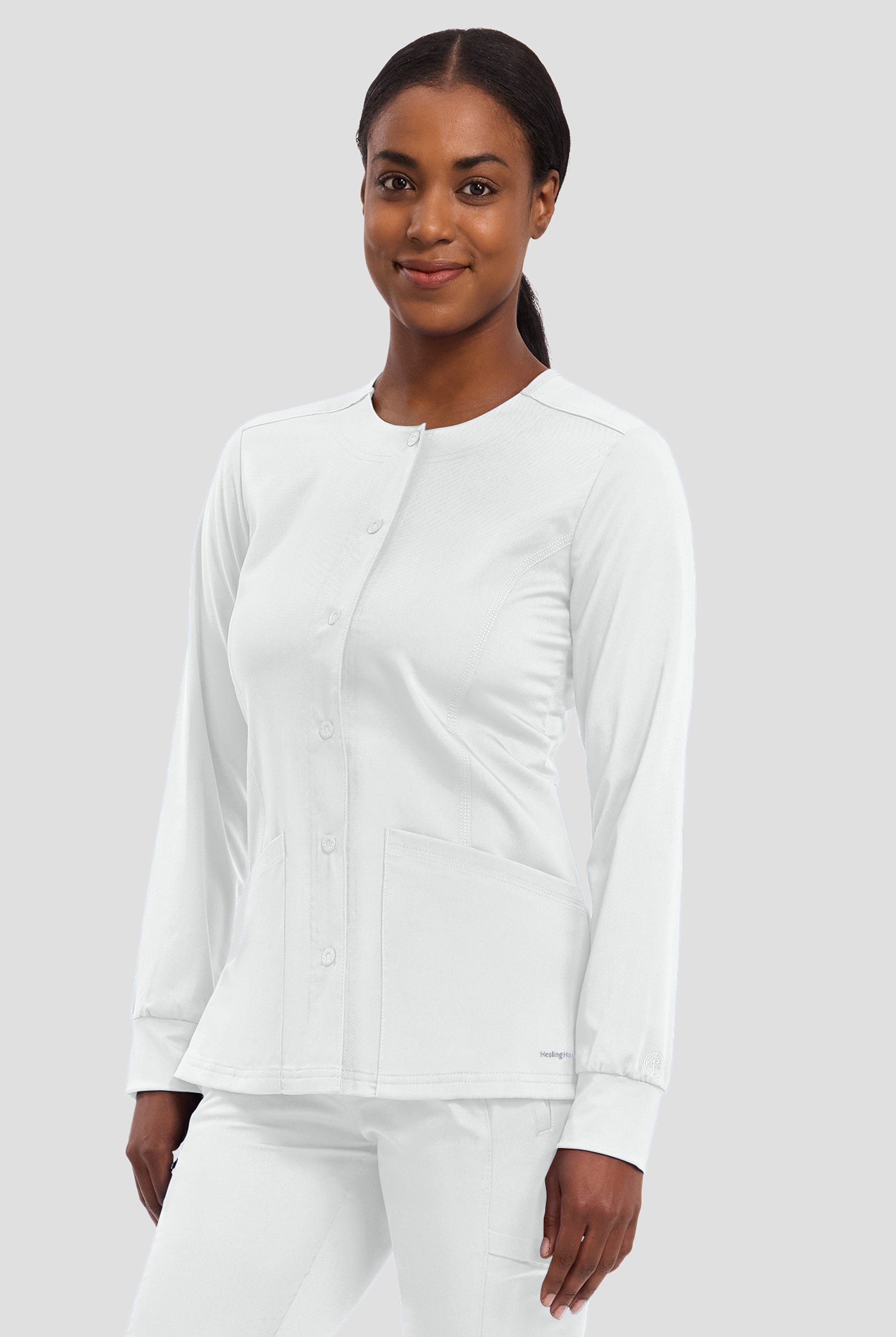 Healing Hands Purple Label Daisy Women's 4-Pocket STRETCH Scrub Jacket