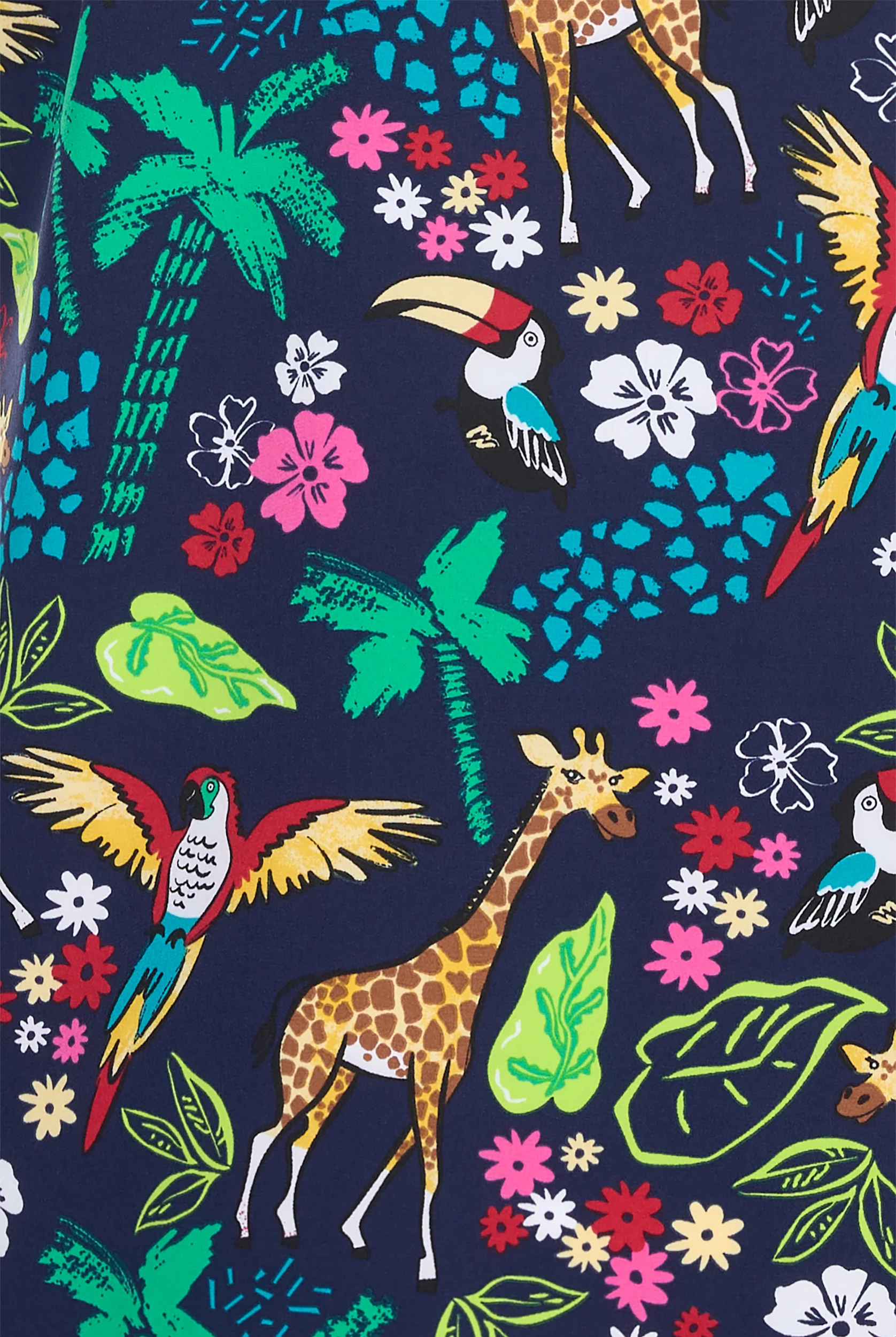 Cherokee Jungle Jive Women's 2-Pocket STRETCH V-Neck Print Scrub Top