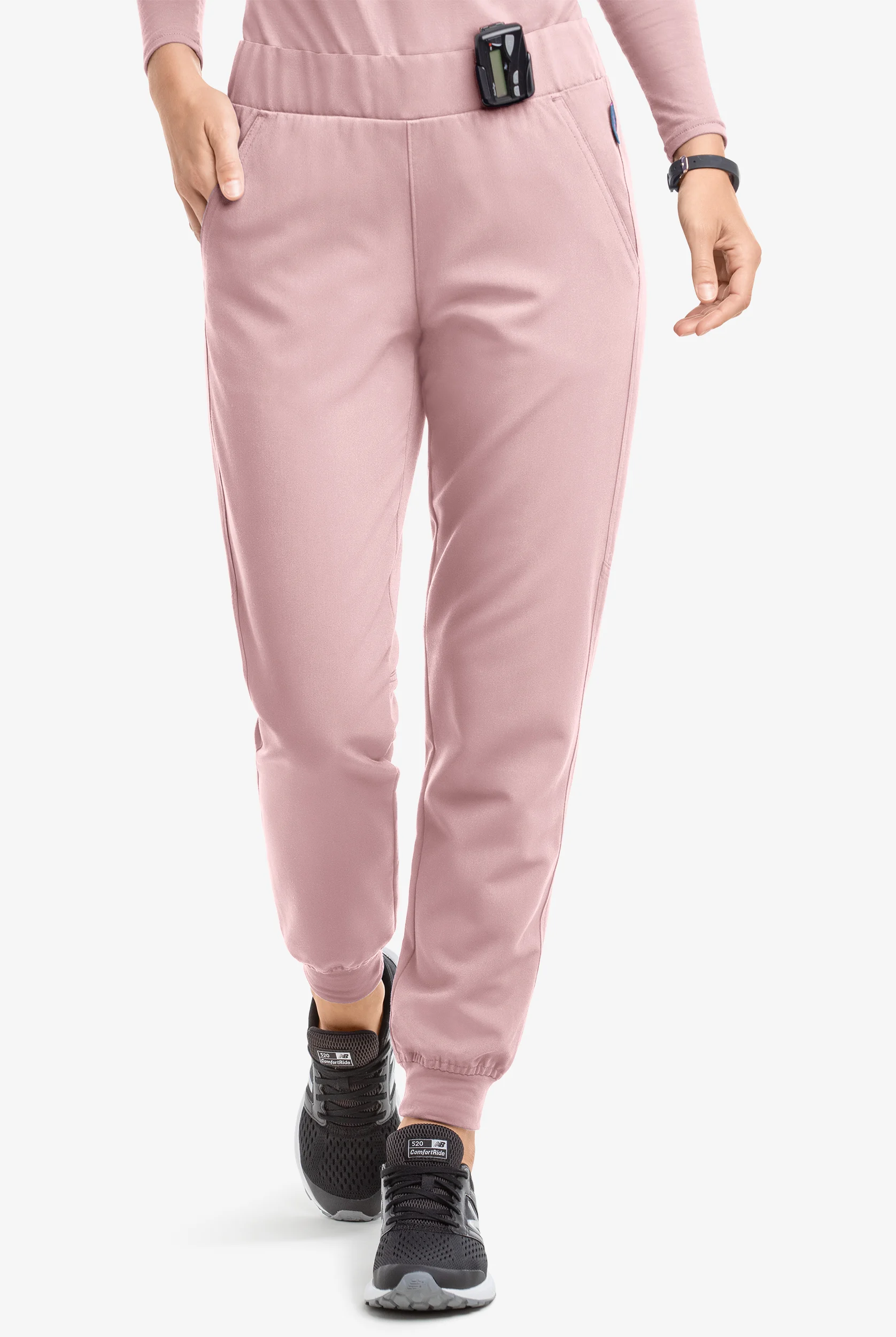 MOVEMENT by Butter-Soft Vega Women's 5-Pocket Flat Front Jogger STRETCH Scrub Pants - Petite