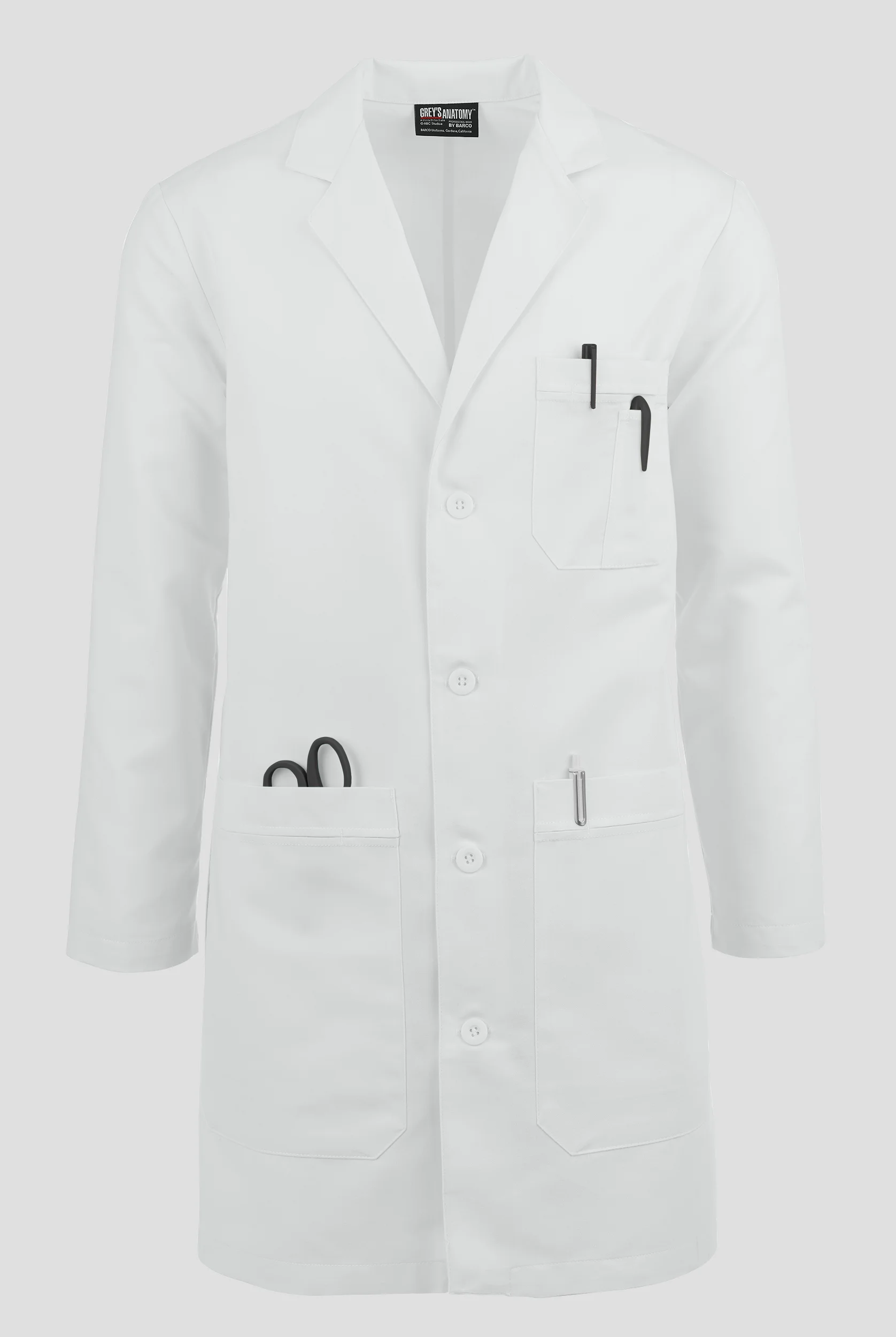 Grey's Anatomy by Barco Noah Men's 37" 5-Pocket Lab Coat - Long