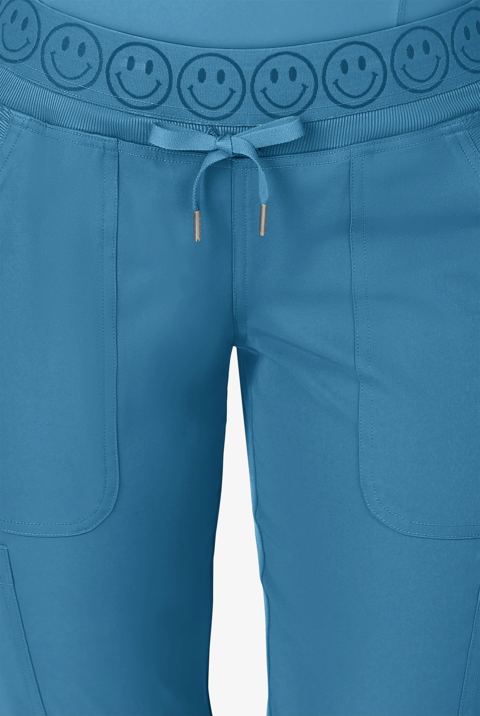 Pantal&oacute;n m&eacute;dico Zavate Ava Therese Smile Face STRETCH estilo cargo jogger con cintura el&aacute;stica y 6 bolsillos para mujer