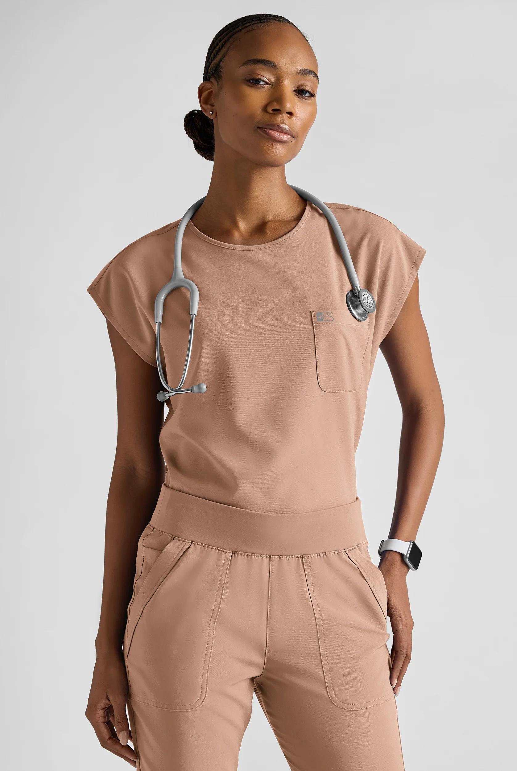 Easy STRETCH Gracie Women's Dolman Sleeve Crew Neck Scrub Top