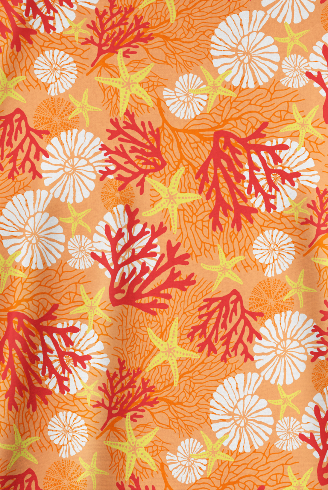 Blusa m&eacute;dica estampada Butter-Soft Originals Coral Garden Peach Creamsicle con cuello en V y 2 bolsillos para mujer