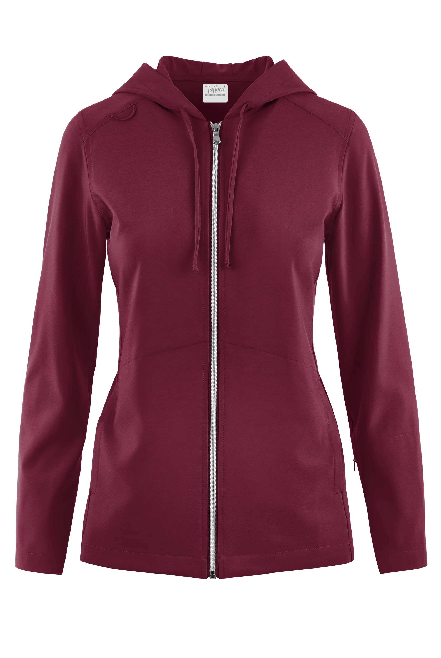Tafford Active Selena Women's 5-Pocket Long Sleeve Zip-Front Scrub Hoodie