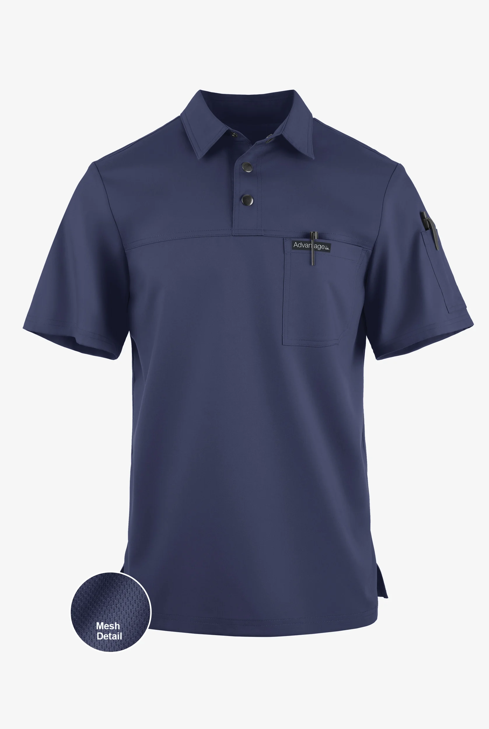 Advantage STRETCH Men's 3-Pocket Short Sleeve Polo with Back Air-Mesh Panels