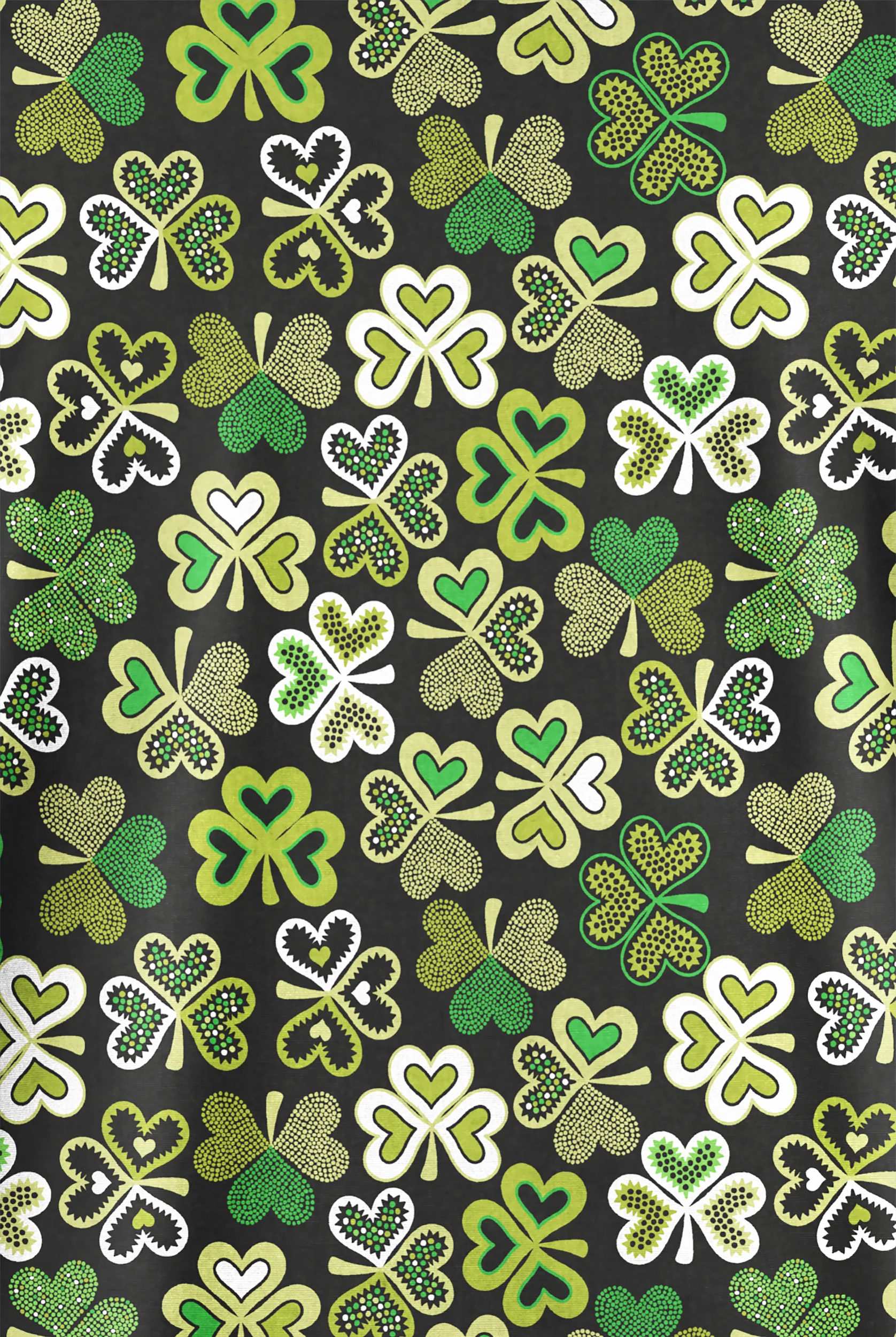 Butter-Soft Originals Feeling Lucky Women's 2- Pocket V-Neck Print Scrub Top