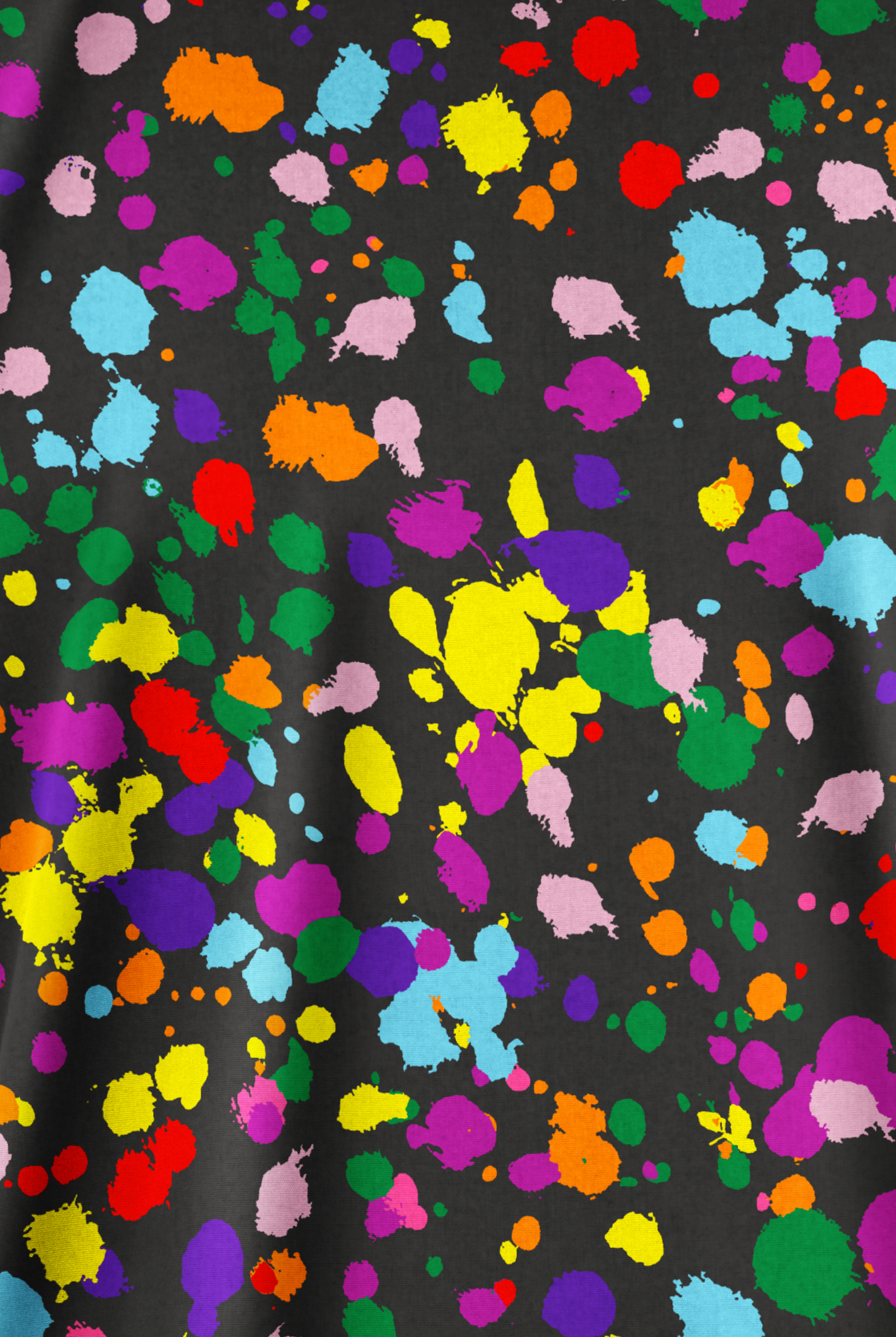 Butter-Soft Originals Unity Splash Black Women's 2-Pocket V-Neck Print Scrub Top