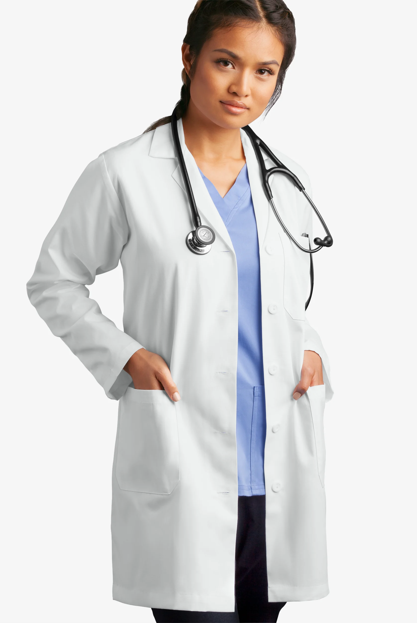 UA Woman's 3-Pocket Notched Collared Scrub Lab Coat