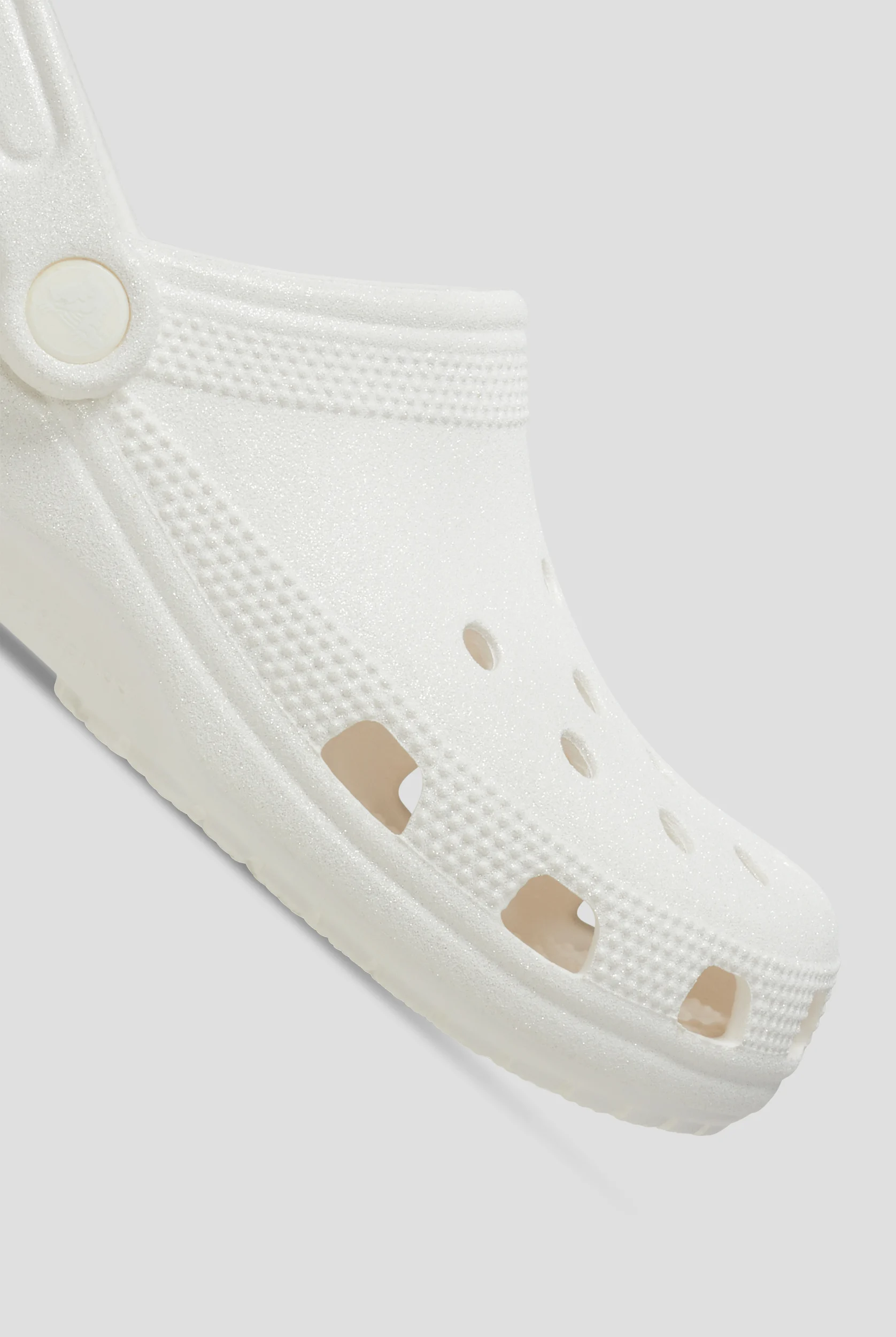 Crocs™ Womens Classic White Glitter Clog