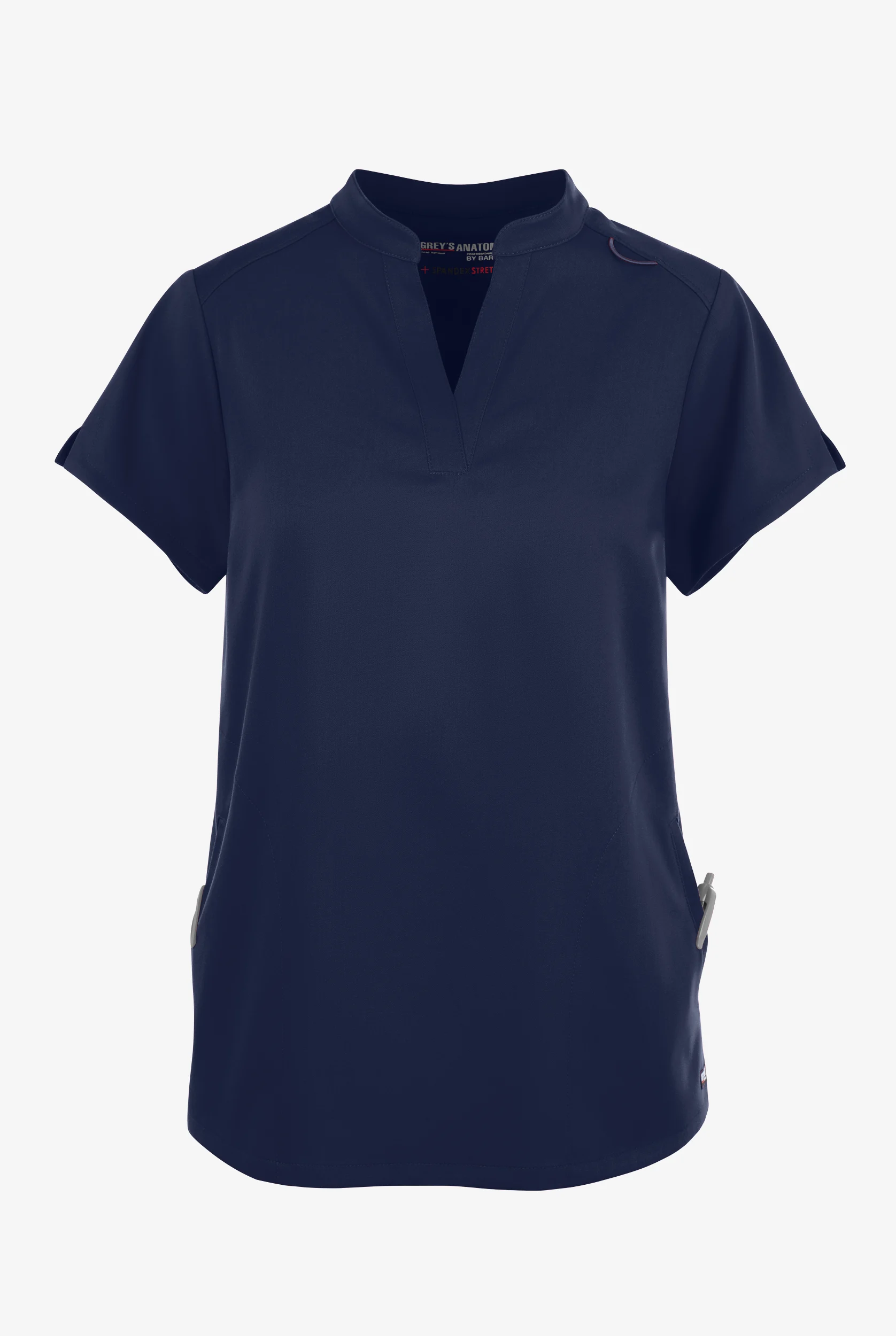 Grey's Anatomy by Barco Spandex STRETCH Avery Women's 2-Pocket Notch Sleeve V-Neck Scrub Top