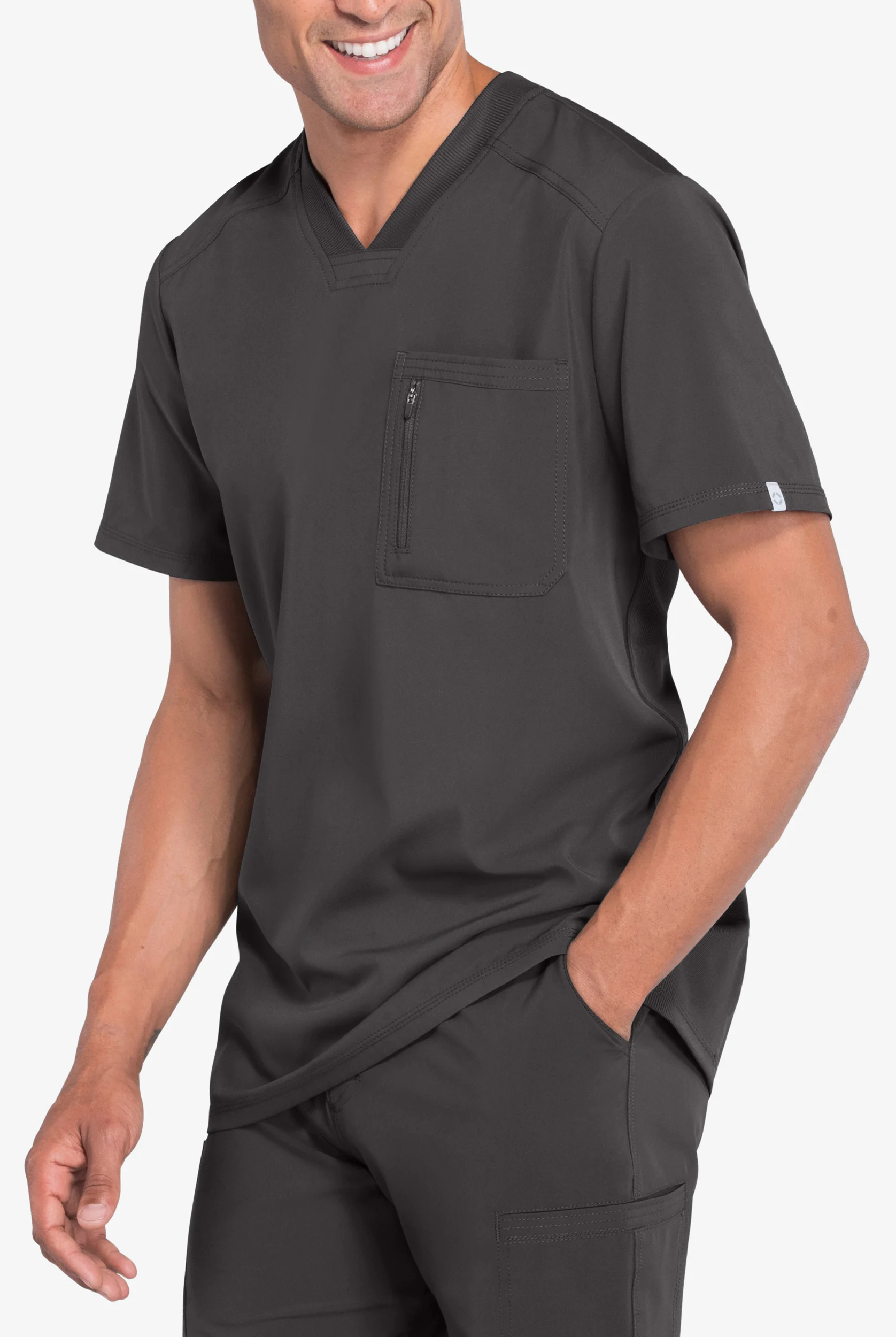 Infinity Men's 2-Pocket STRETCH V-Neck Scrub Top