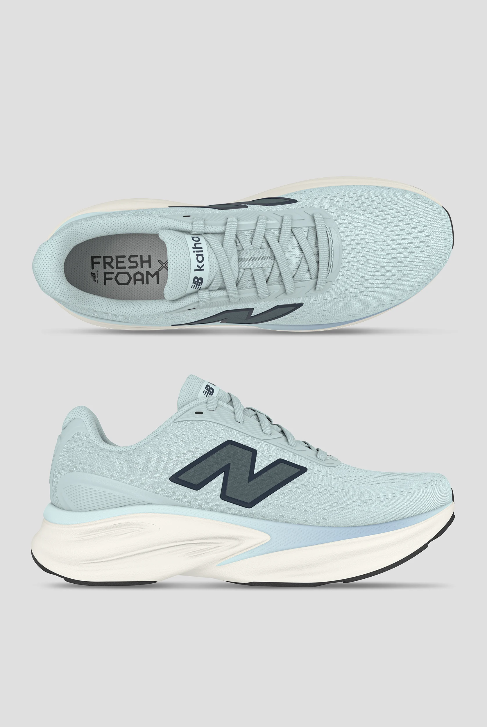 New Balance Women's FRESH FOAM X Kaiha Road Glint Blue/ Navy Athletic Lace Up Shoes